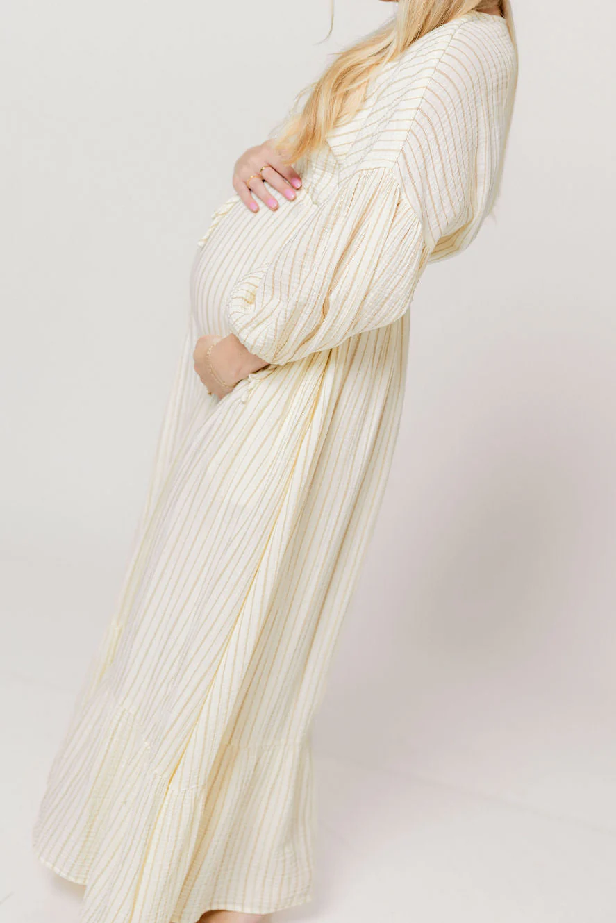 Hunter 100% Cotton Midi Dress in Off-White - Bump Friendly & Inclusive Sizing *5/29 PRE-ORDER* - Image 13