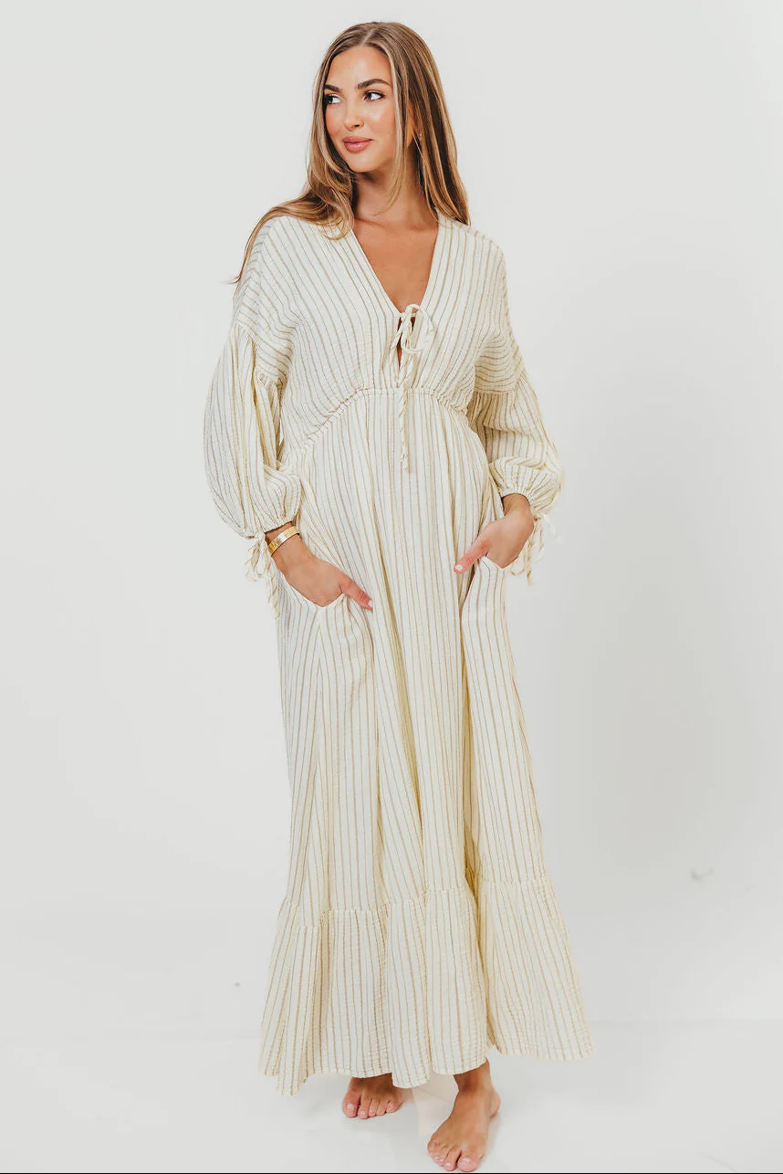 Hunter 100% Cotton Midi Dress in Off-White - Bump Friendly & Inclusive Sizing *5/29 PRE-ORDER* - Image 2