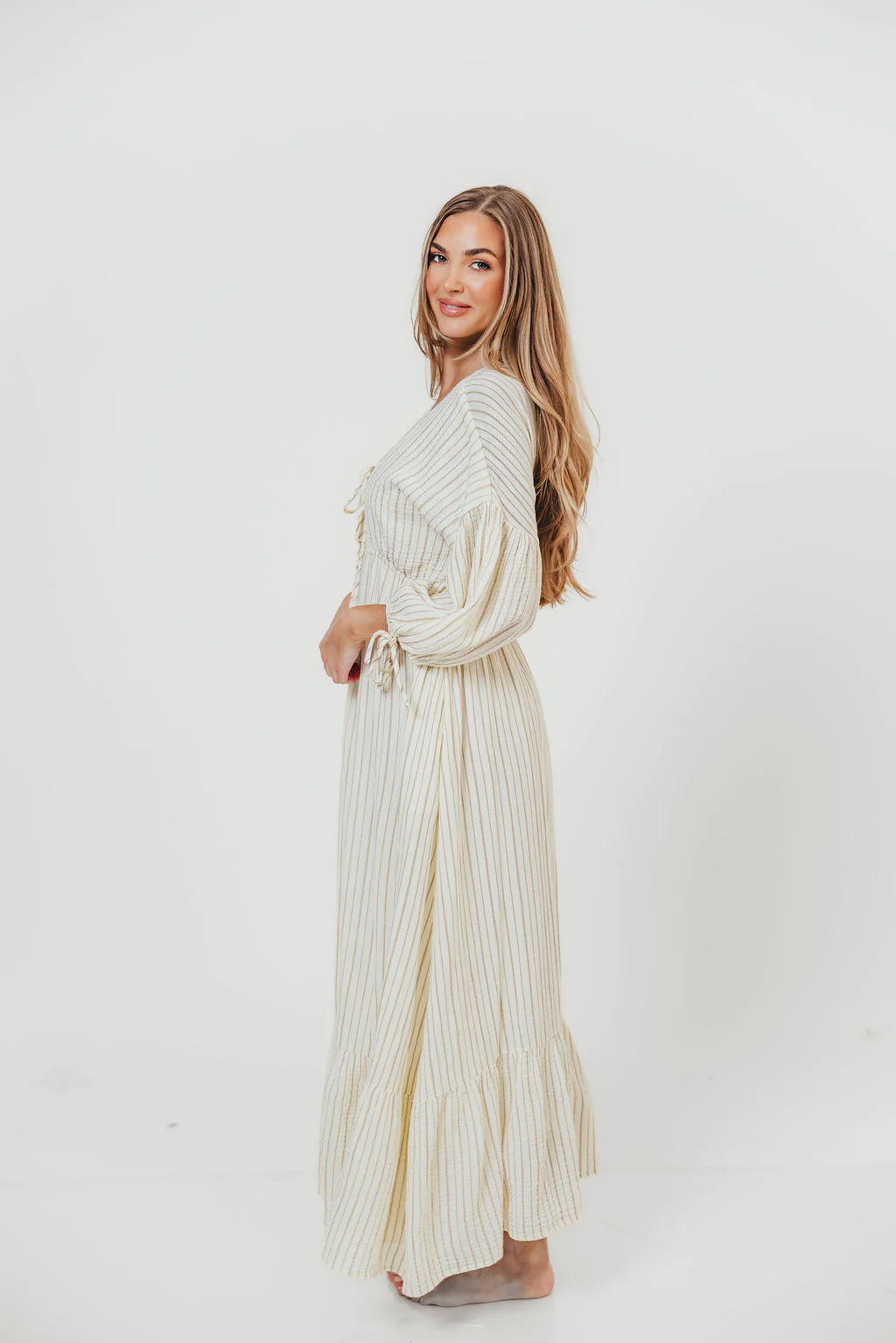 Hunter 100% Cotton Midi Dress in Off-White - Bump Friendly & Inclusive Sizing *5/29 PRE-ORDER* - Image 4