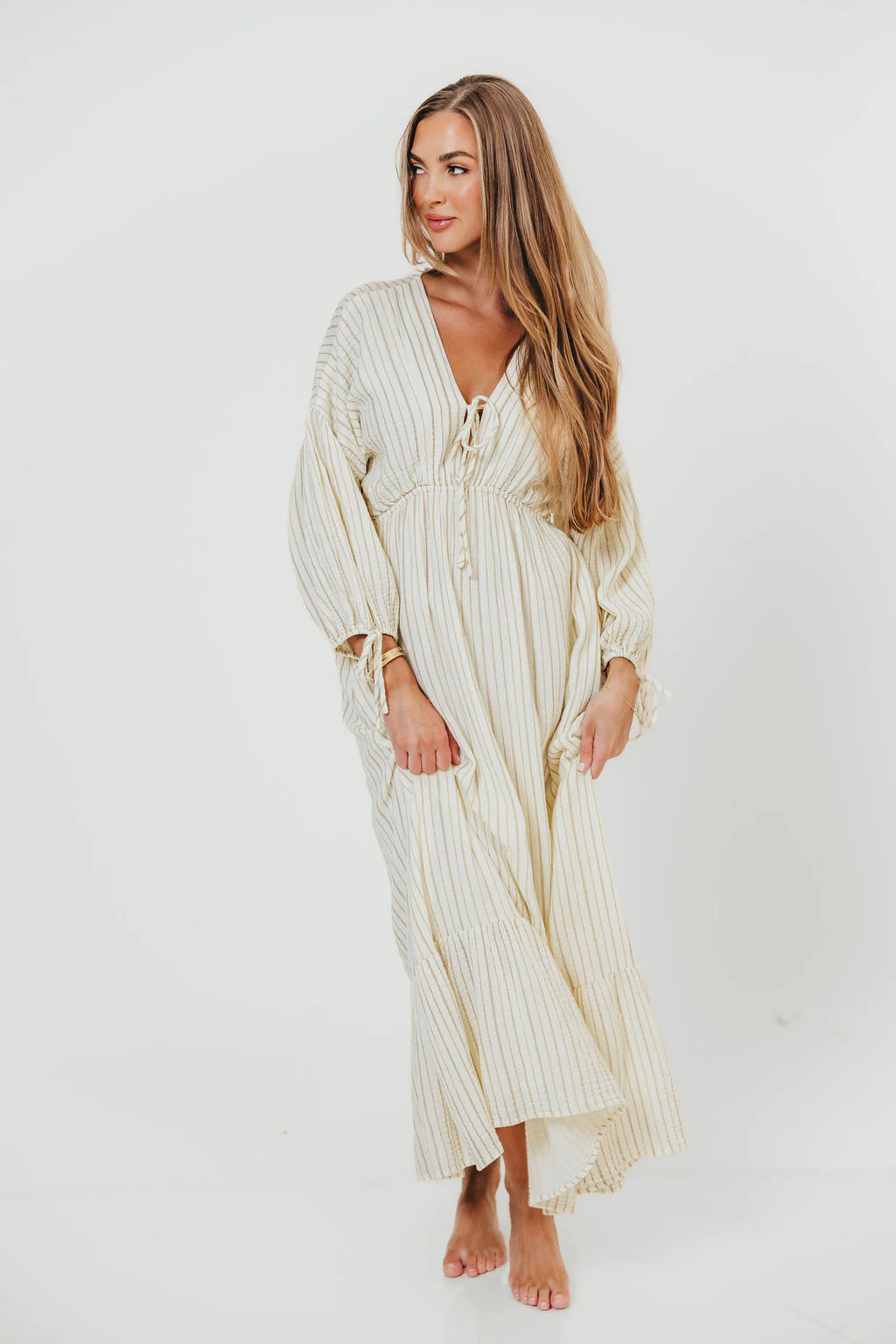 Hunter 100% Cotton Midi Dress in Off-White - Bump Friendly & Inclusive Sizing *5/29 PRE-ORDER* - Image 7