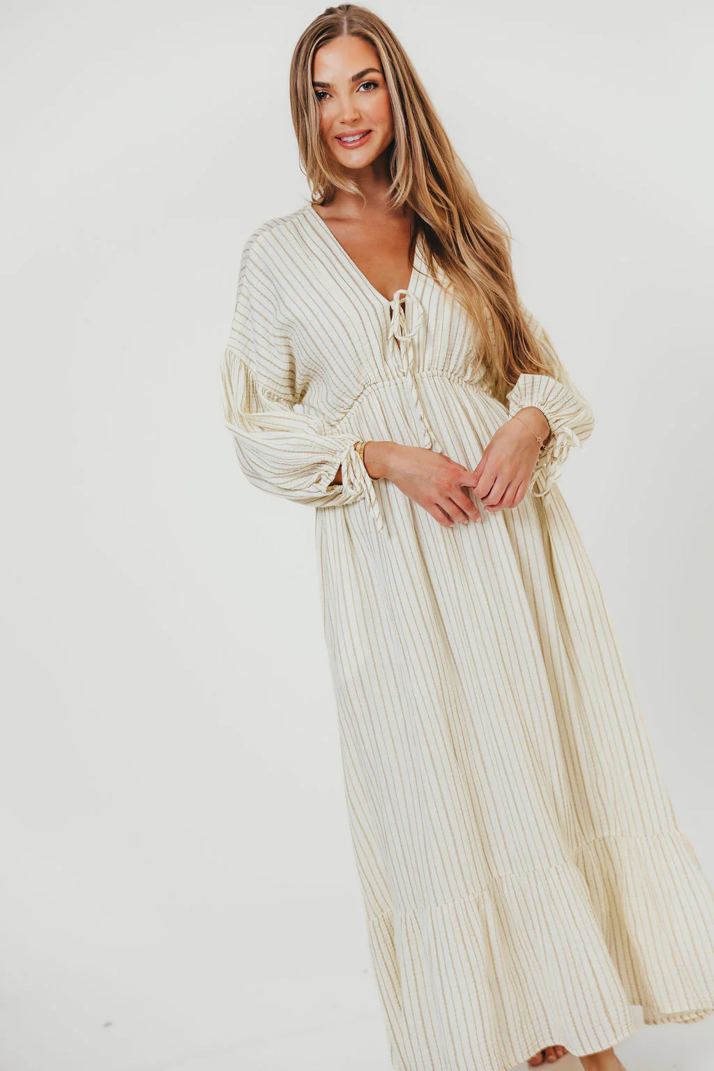 Hunter 100% Cotton Midi Dress in Off-White - Bump Friendly & Inclusive Sizing *5/29 PRE-ORDER* - Image 8