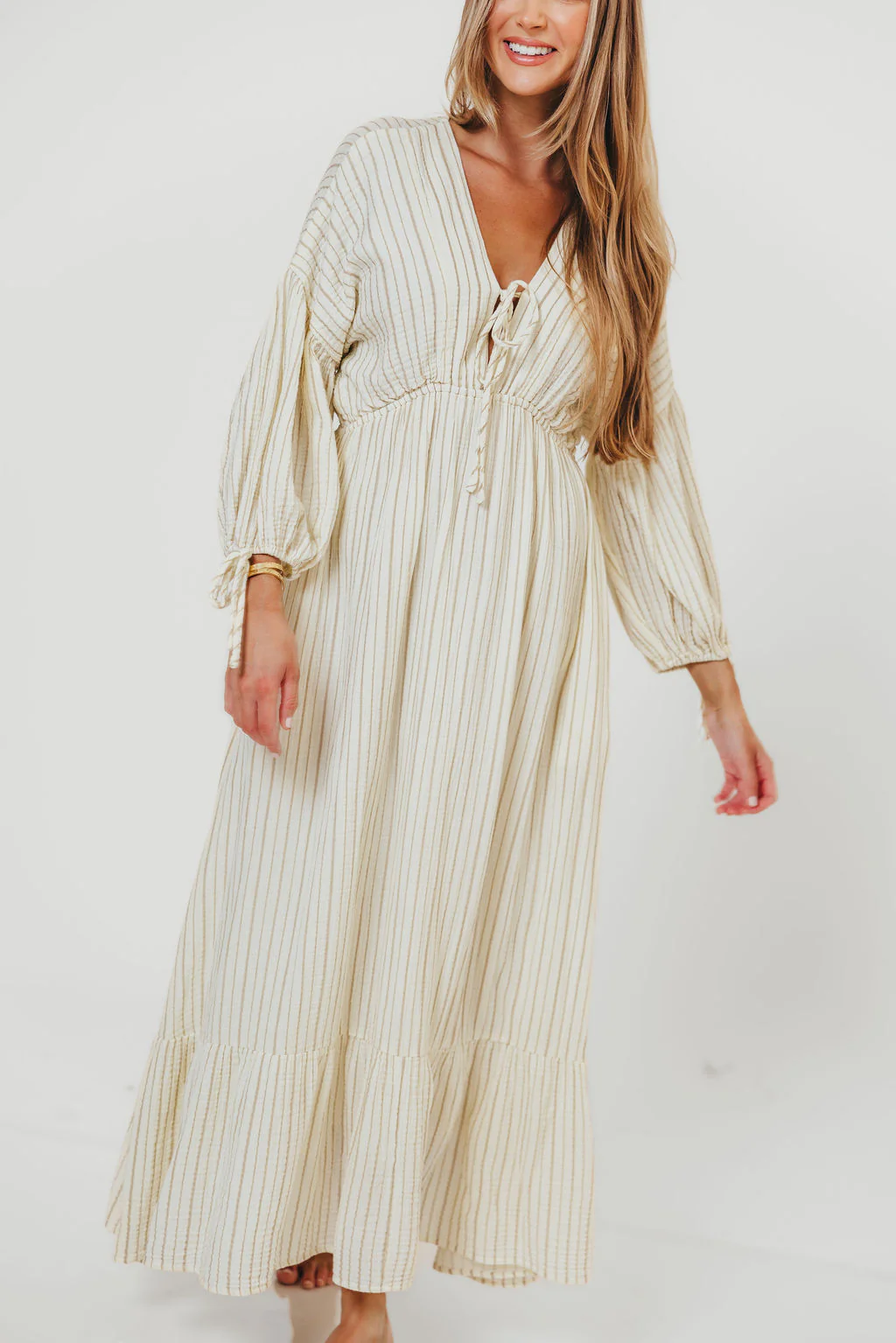 Hunter 100% Cotton Midi Dress in Off-White - Bump Friendly & Inclusive Sizing *5/29 PRE-ORDER* - Image 9