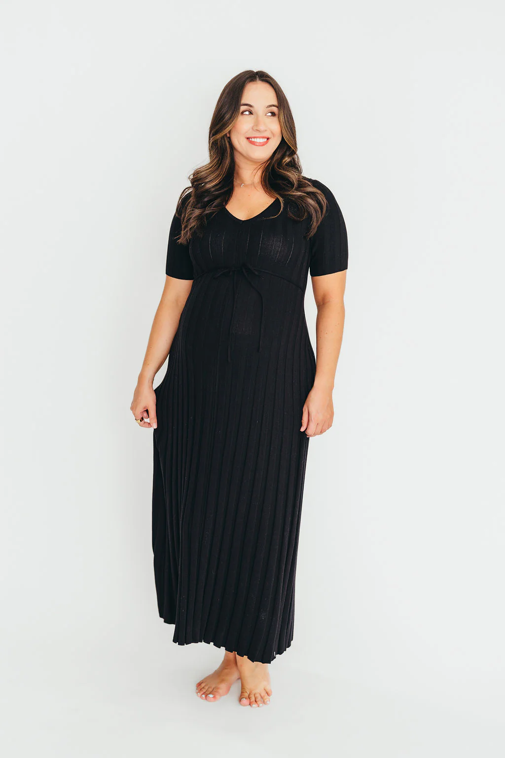 Oakley Ribbed Maxi Dress in Black - Bump Friendly *Final-Sale* *Final Sale* - Image 11