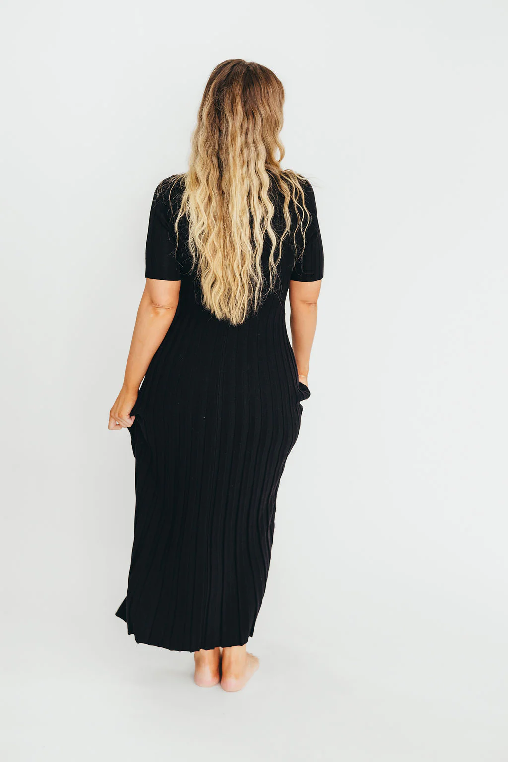 Oakley Ribbed Maxi Dress in Black - Bump Friendly *Final-Sale* *Final Sale* - Image 8