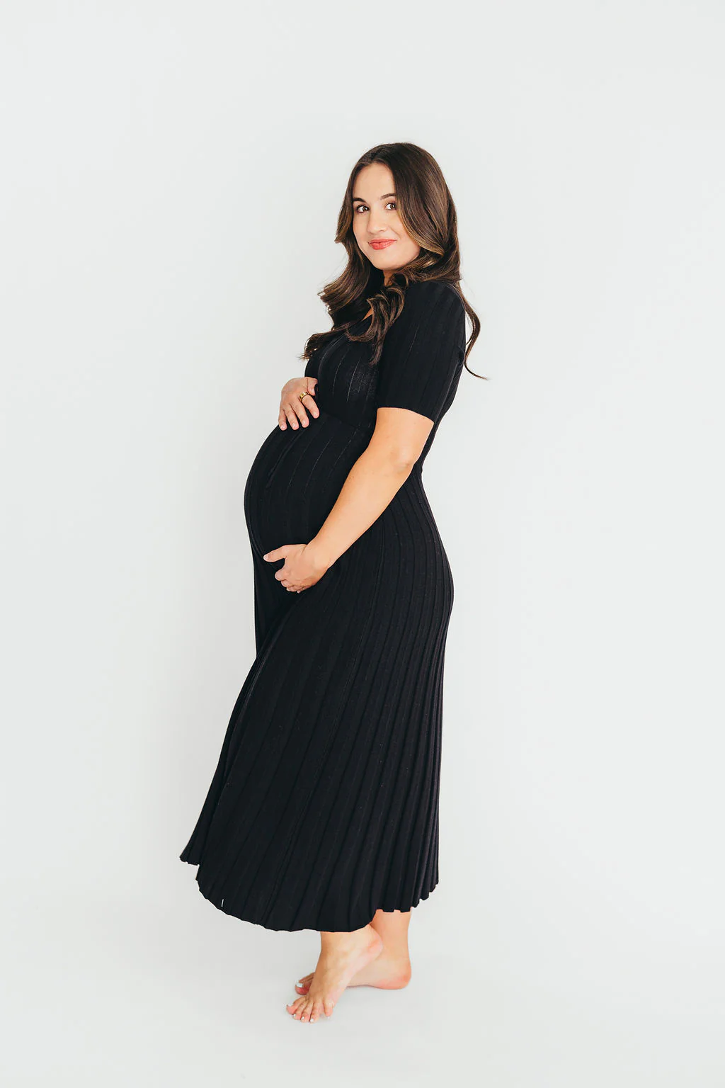 Oakley Ribbed Maxi Dress in Black - Bump Friendly *Final-Sale* *Final Sale* - Image 9