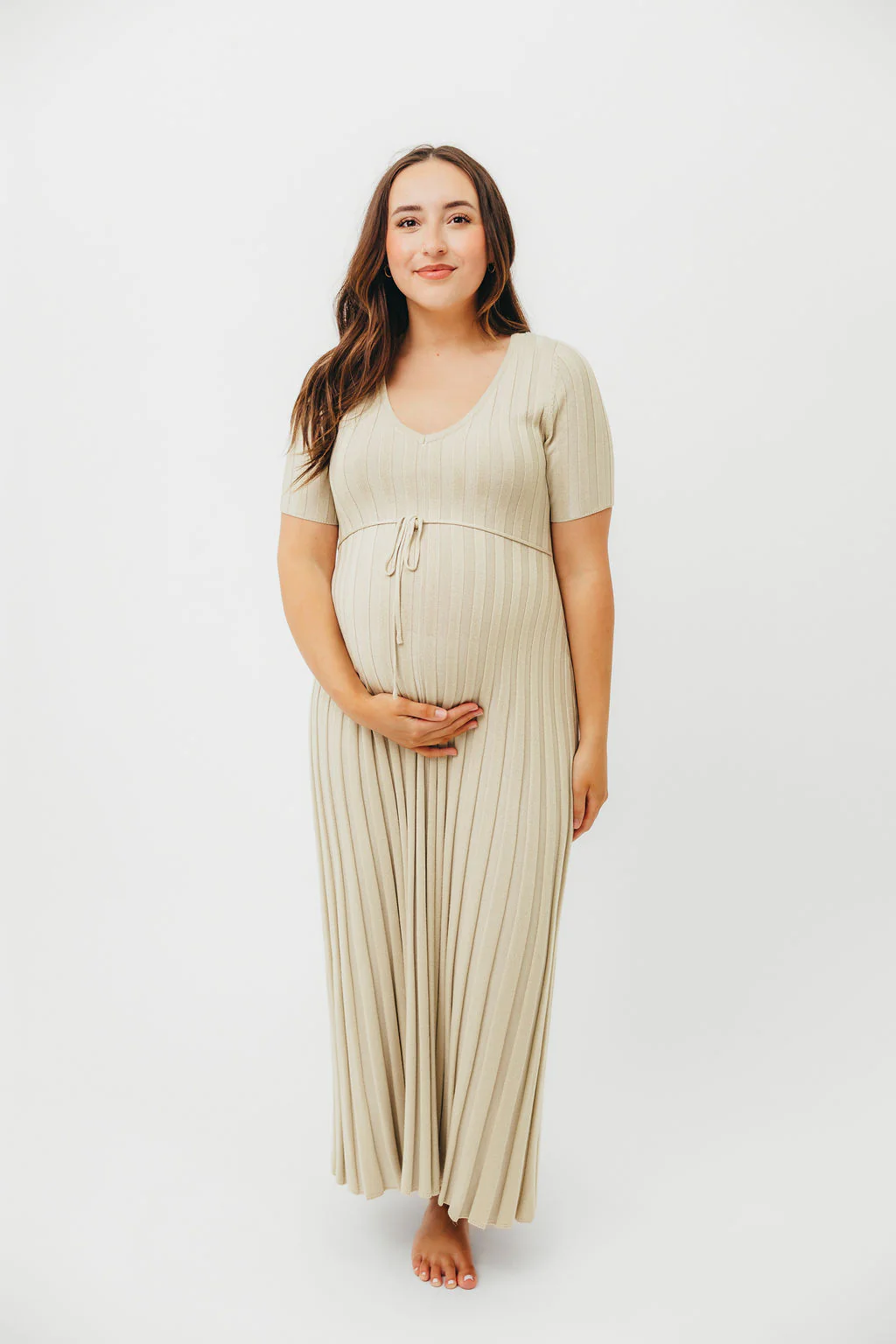 Oakley Ribbed Maxi Dress in Dusty Lime - Bump Friendly *Final-Sale* - Image 10