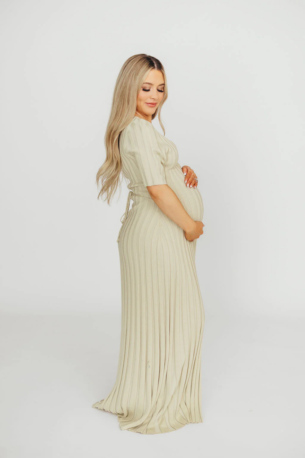 Oakley Ribbed Maxi Dress in Dusty Lime - Bump Friendly *Final-Sale* - Image 15