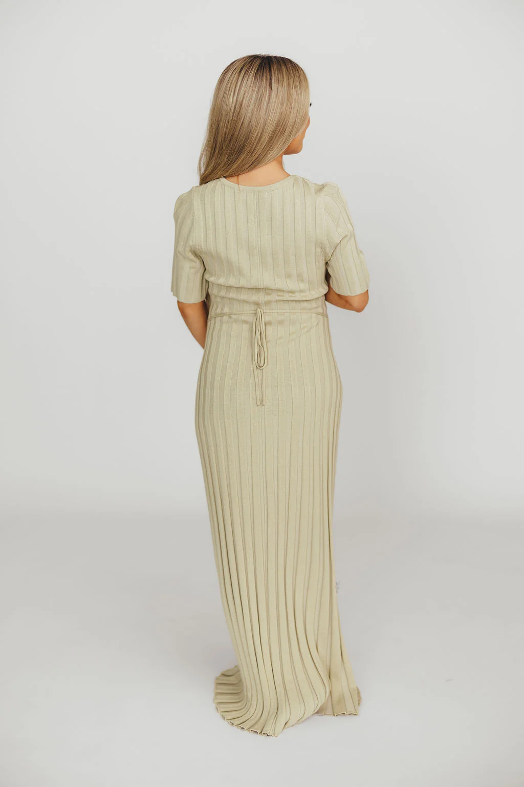 Oakley Ribbed Maxi Dress in Dusty Lime - Bump Friendly *Final-Sale* - Image 16