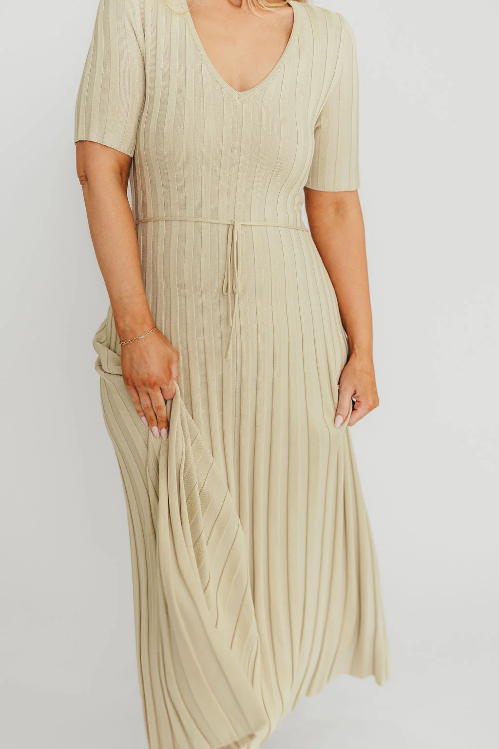 Oakley Ribbed Maxi Dress in Dusty Lime - Bump Friendly *Final-Sale* - Image 18