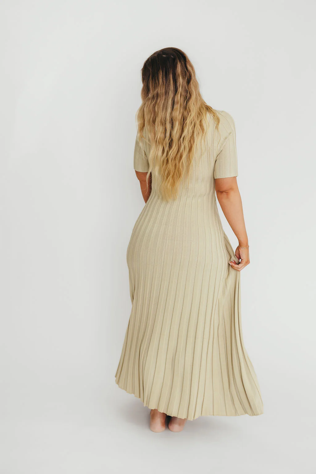 Oakley Ribbed Maxi Dress in Dusty Lime - Bump Friendly *Final-Sale* - Image 19