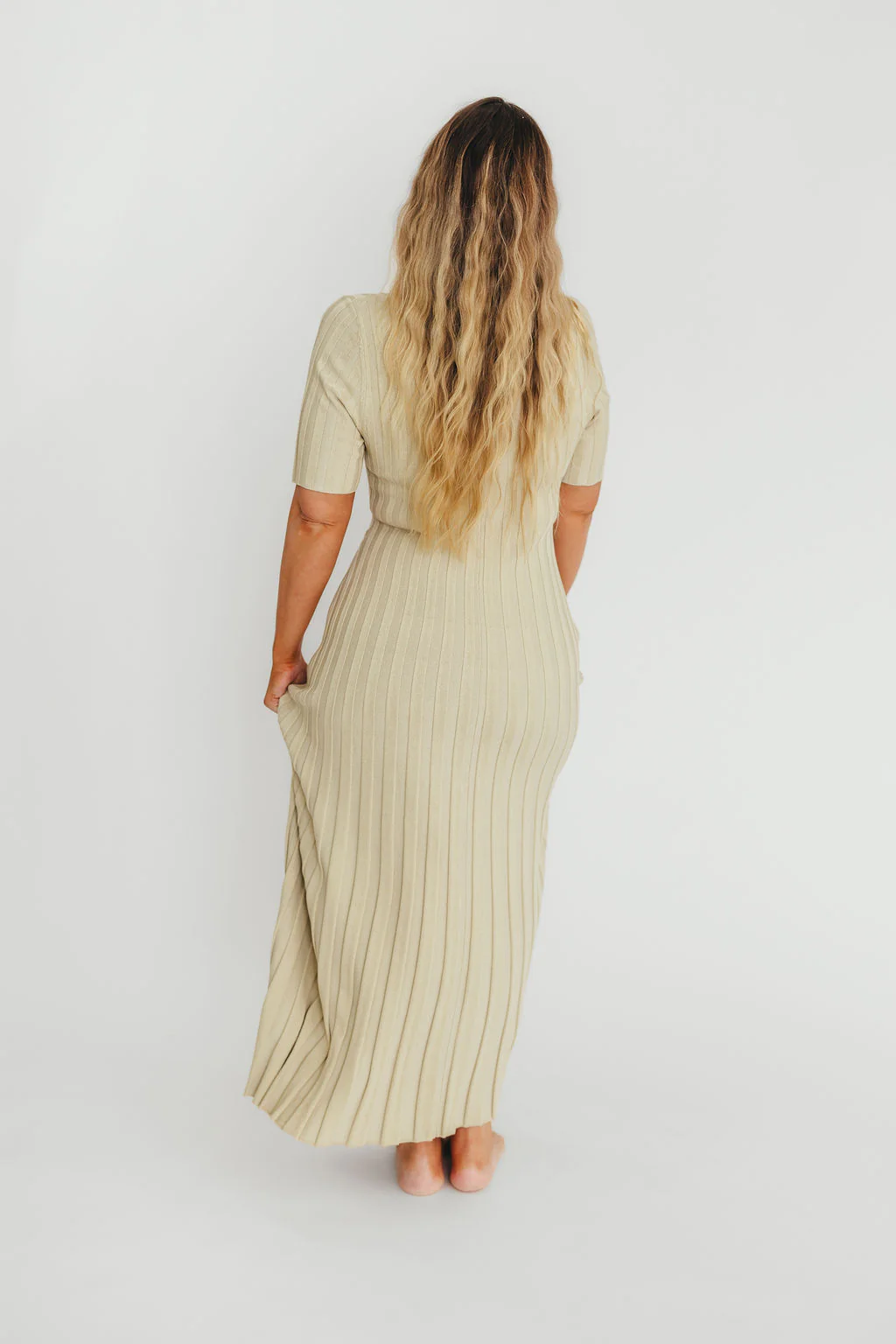 Oakley Ribbed Maxi Dress in Dusty Lime - Bump Friendly *Final-Sale* - Image 20