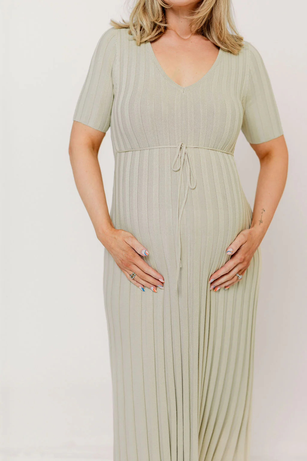 Oakley Ribbed Maxi Dress in Dusty Lime - Bump Friendly *Final-Sale* - Image 32