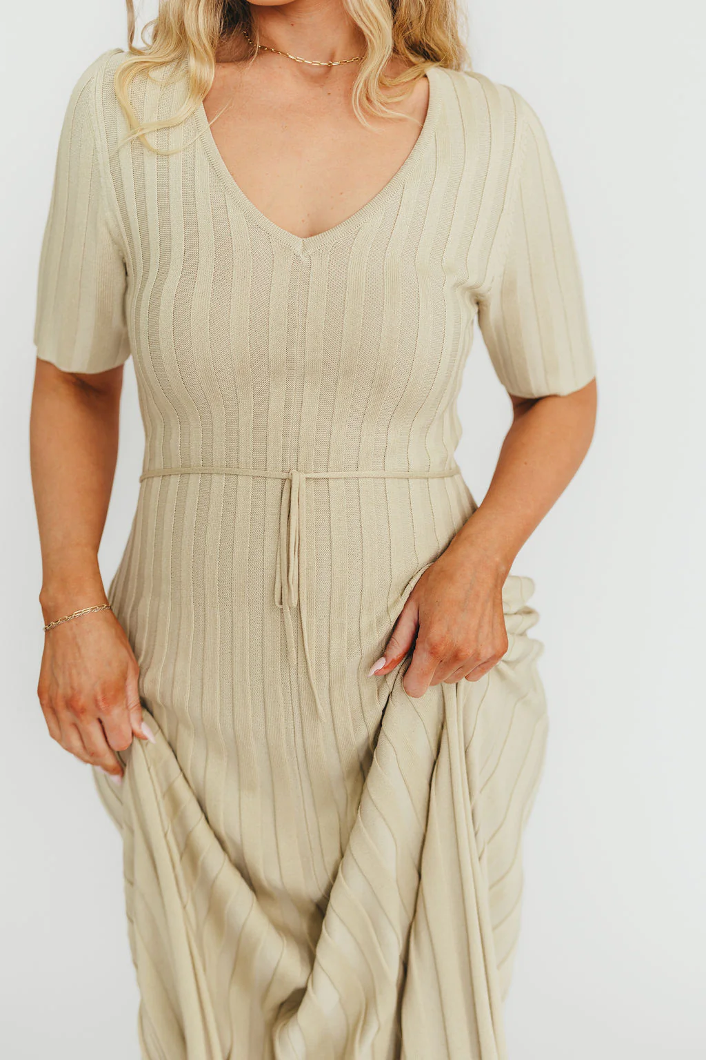 Oakley Ribbed Maxi Dress in Dusty Lime - Bump Friendly *Final-Sale* - Image 8