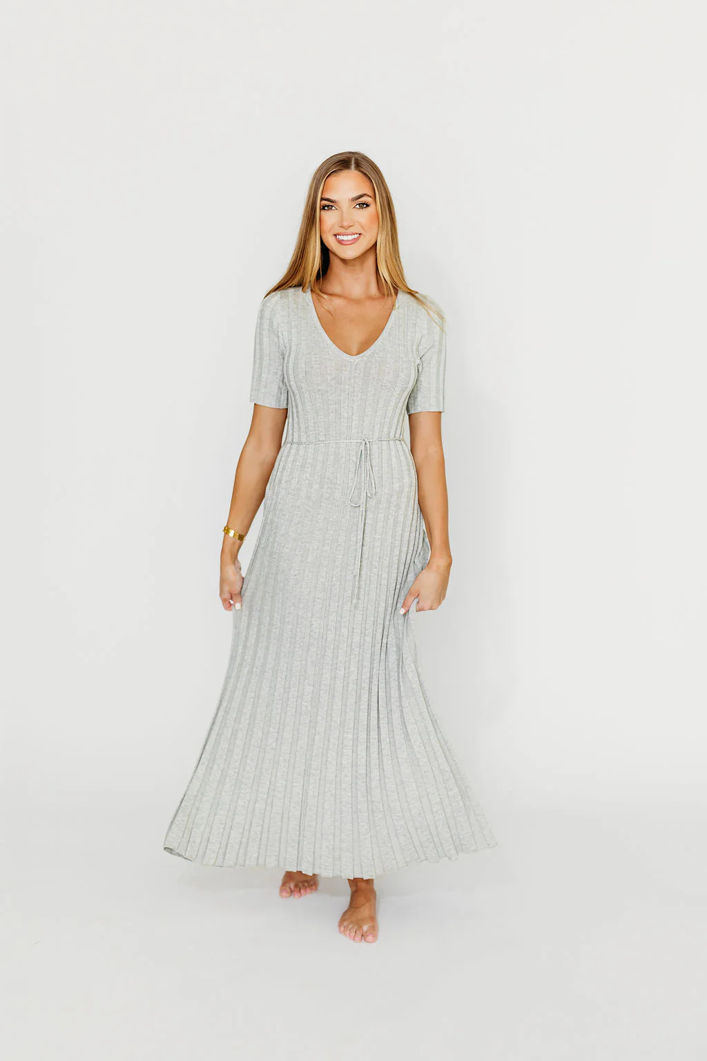 Oakley Ribbed Maxi Dress in Heather Grey -Bump Friendly *Final-Sale* - Image 13