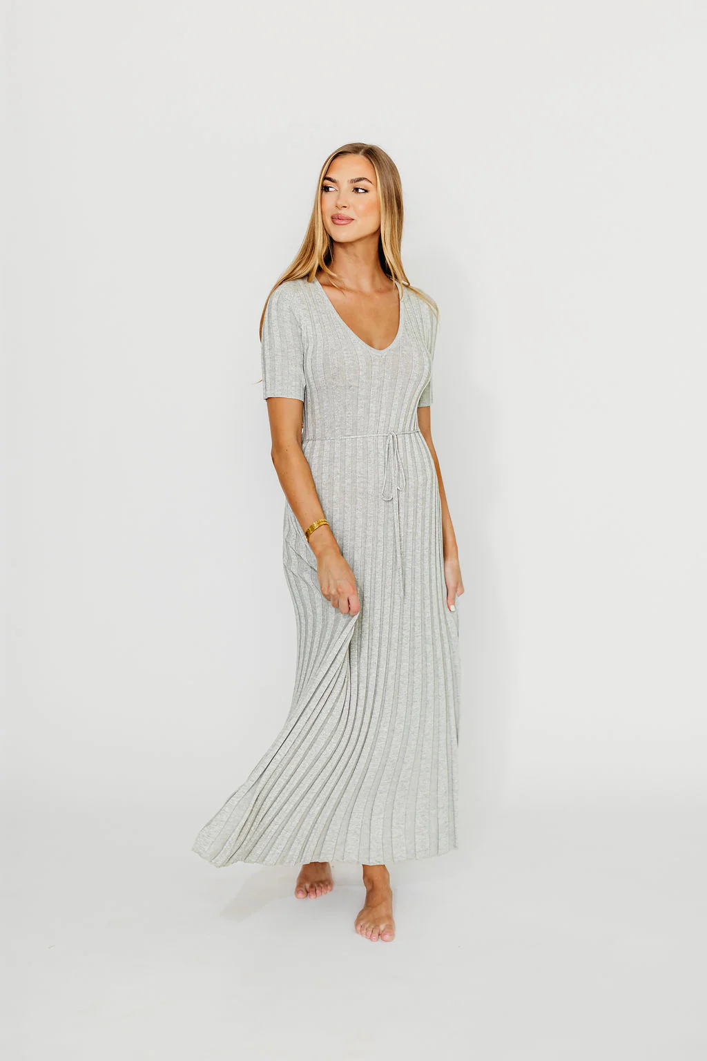 Oakley Ribbed Maxi Dress in Heather Grey -Bump Friendly *Final-Sale* - Image 15