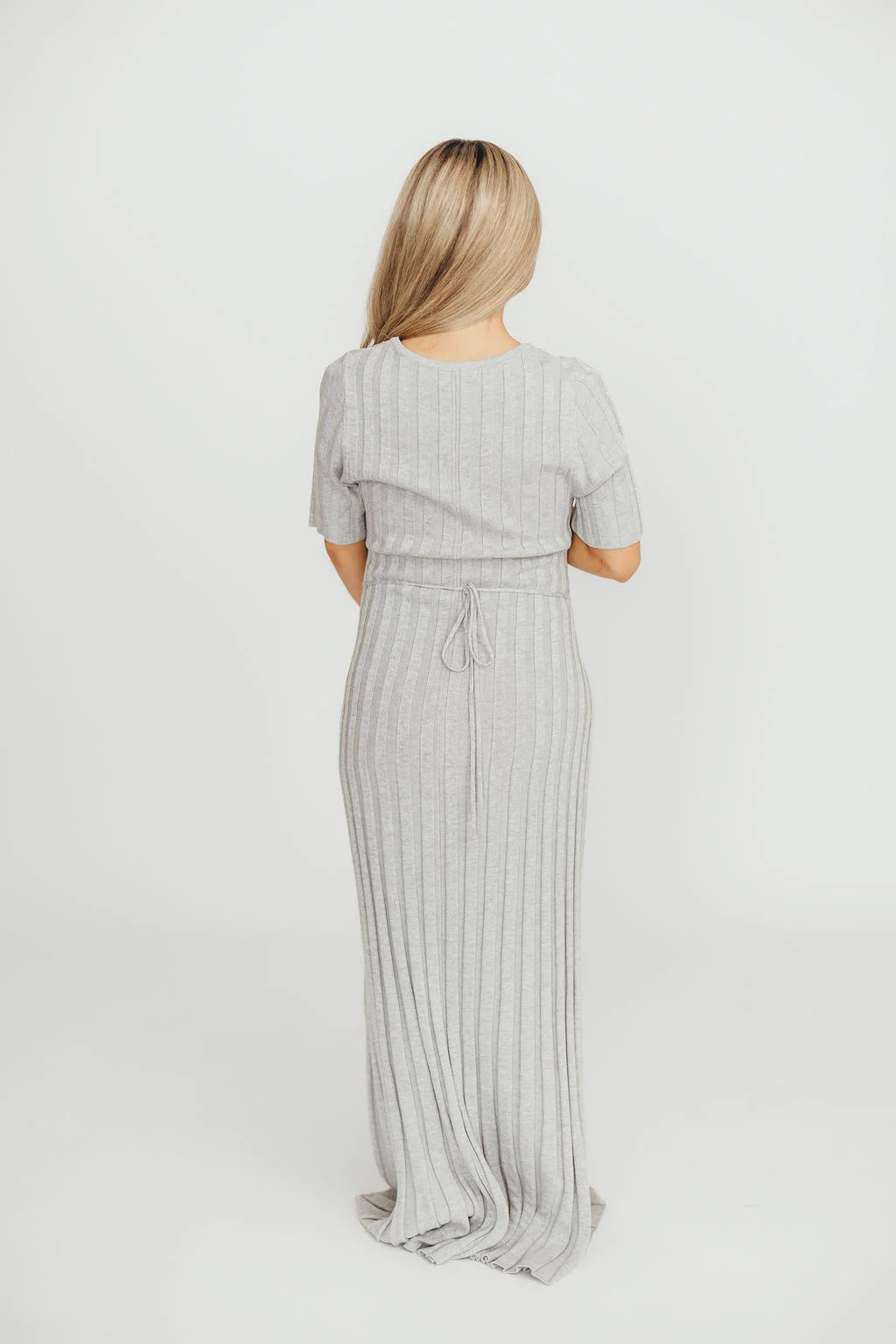 Oakley Ribbed Maxi Dress in Heather Grey -Bump Friendly *Final-Sale* - Image 9