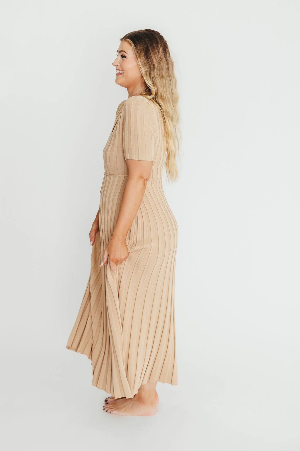Oakley Ribbed Maxi Dress in Taupe - Bump Friendly *Final-Sale* *Final Sale* - Image 14