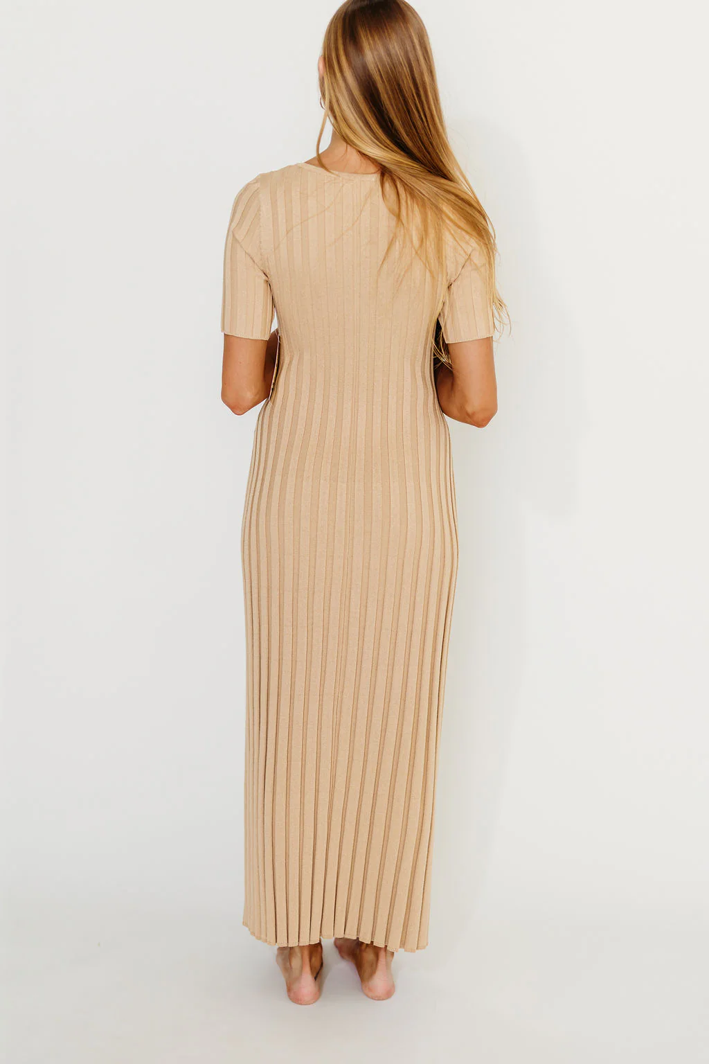 Oakley Ribbed Maxi Dress in Taupe - Bump Friendly *Final-Sale* *Final Sale* - Image 9