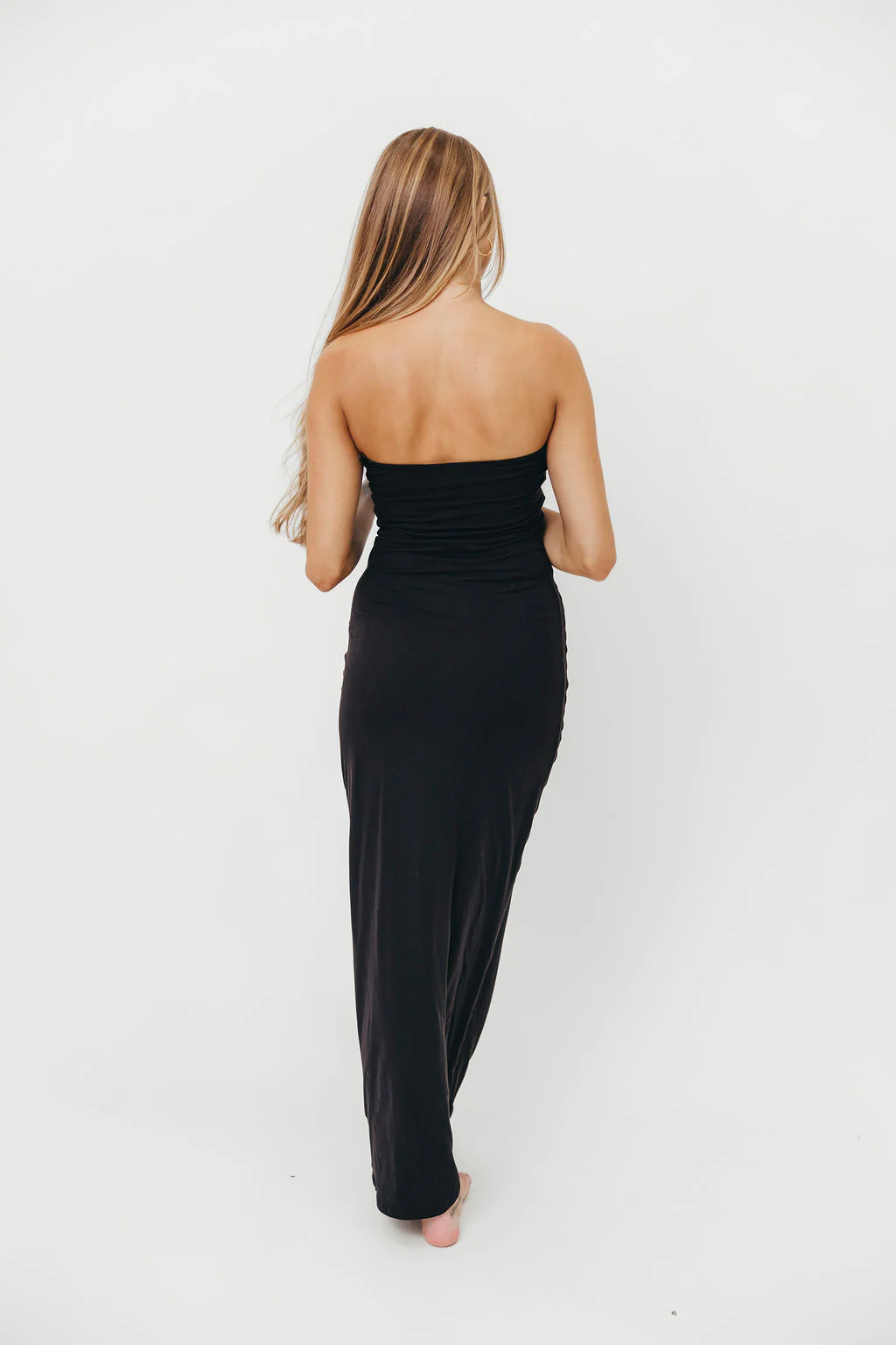 Jade Butter Soft Double Lined Maxi Dress in Black - Bump Friendly - Image 10