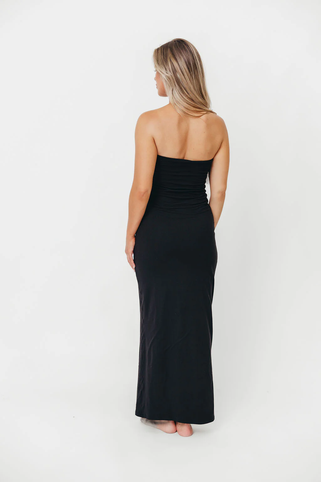 Jade Butter Soft Double Lined Maxi Dress in Black - Bump Friendly - Image 5