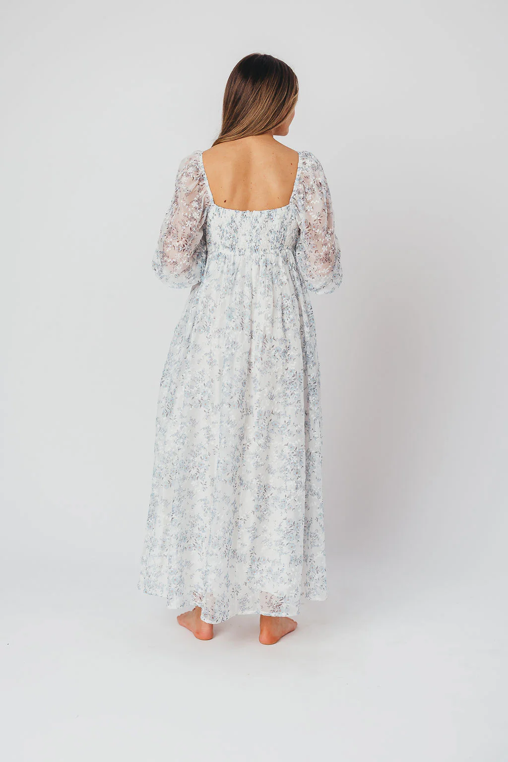 Mona Maxi Dress in Blue/White - Bump Friendly & Inclusive Sizing - Image 12