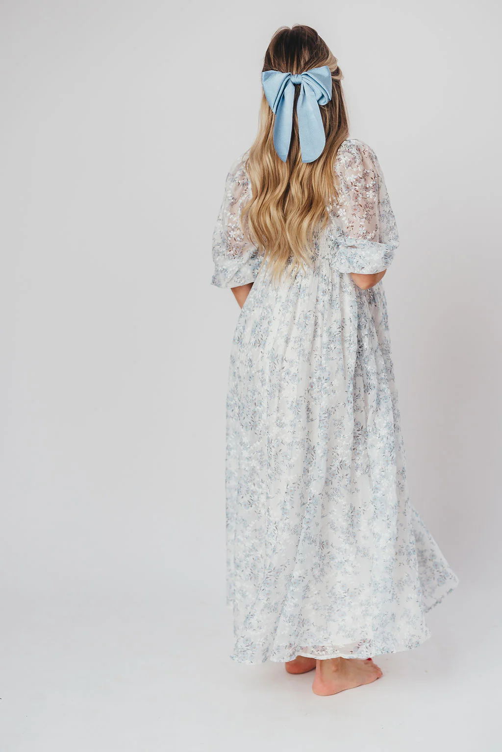 Mona Maxi Dress in Blue/White - Bump Friendly & Inclusive Sizing - Image 19