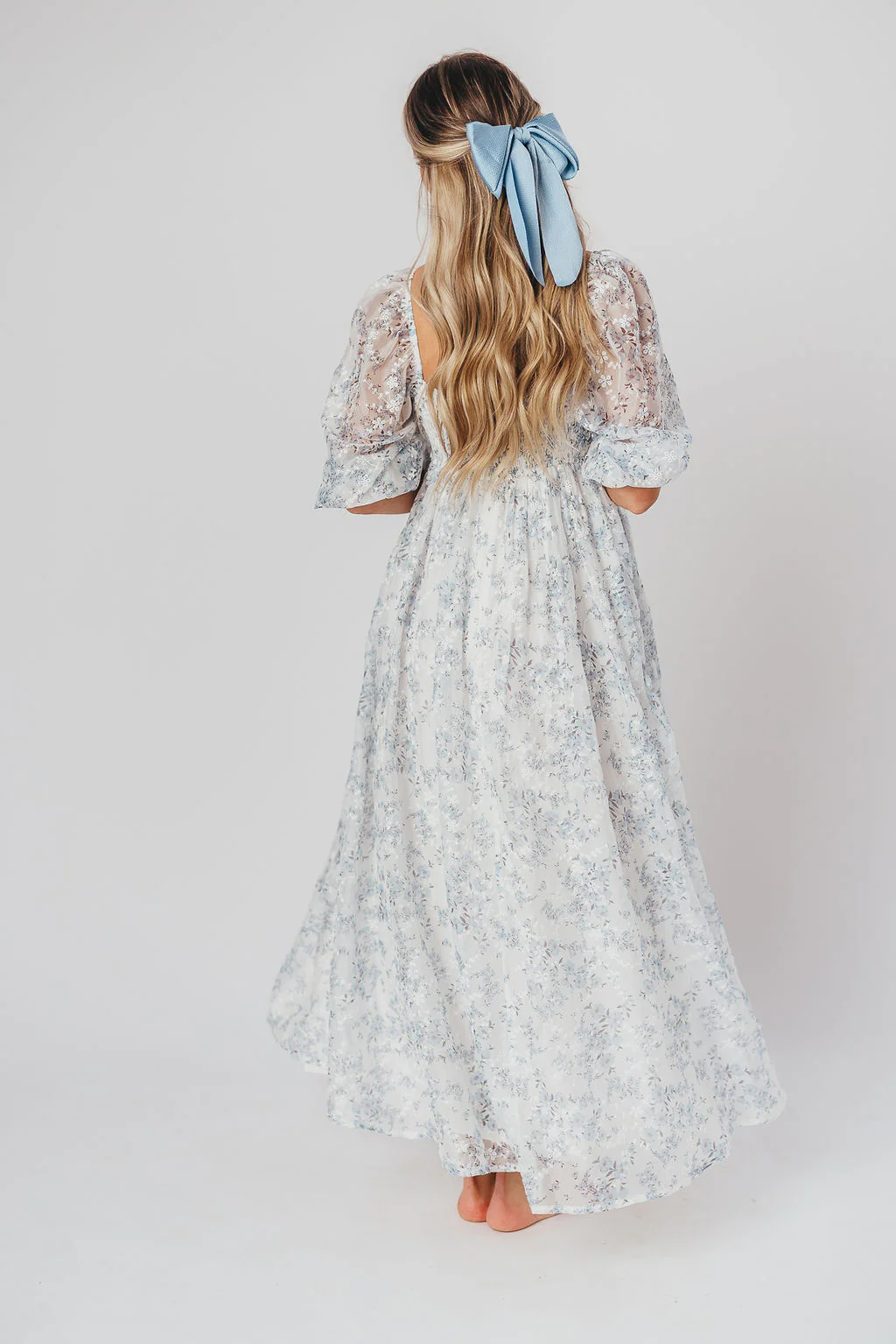 Mona Maxi Dress in Blue/White - Bump Friendly & Inclusive Sizing - Image 20