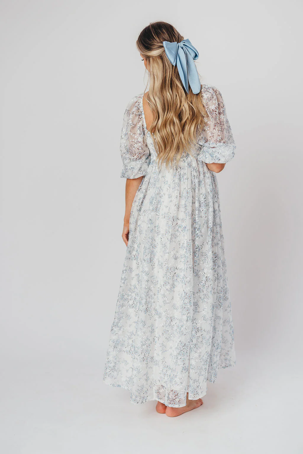 Mona Maxi Dress in Blue/White - Bump Friendly & Inclusive Sizing - Image 21