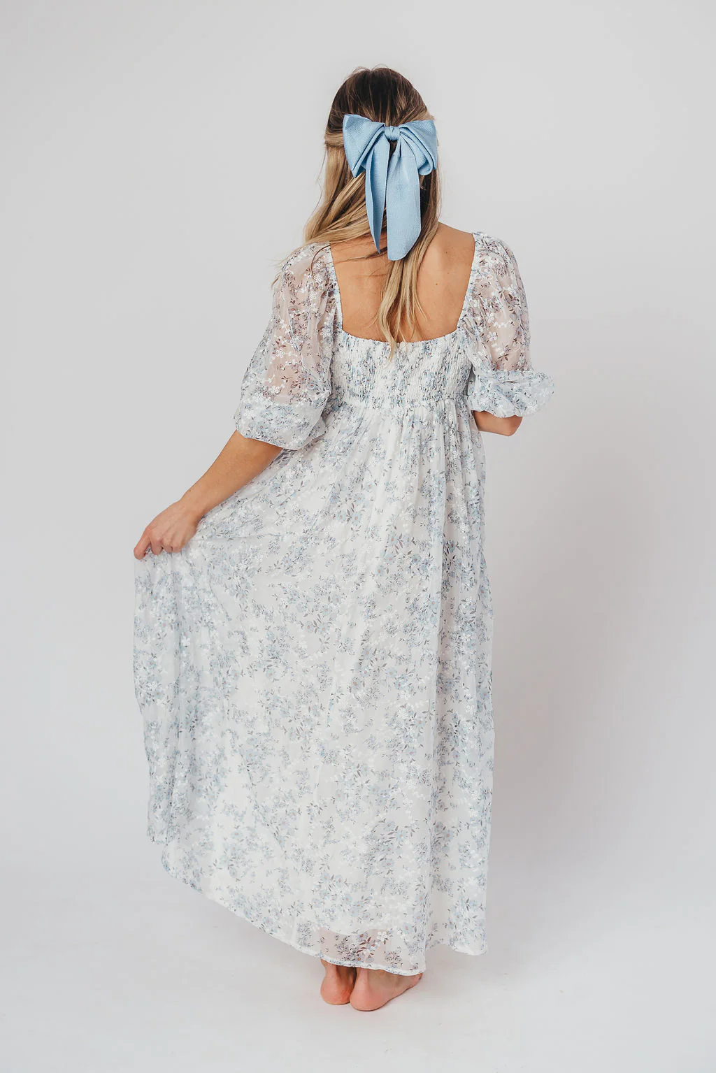 Mona Maxi Dress in Blue/White - Bump Friendly & Inclusive Sizing - Image 22