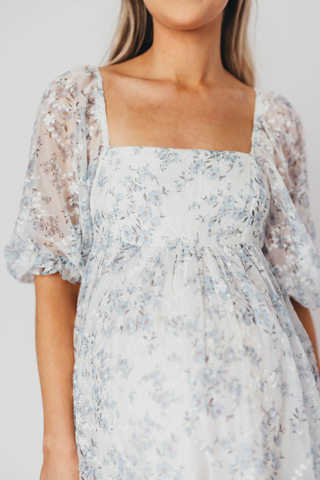 Mona Maxi Dress in Blue/White - Bump Friendly & Inclusive Sizing - Image 23