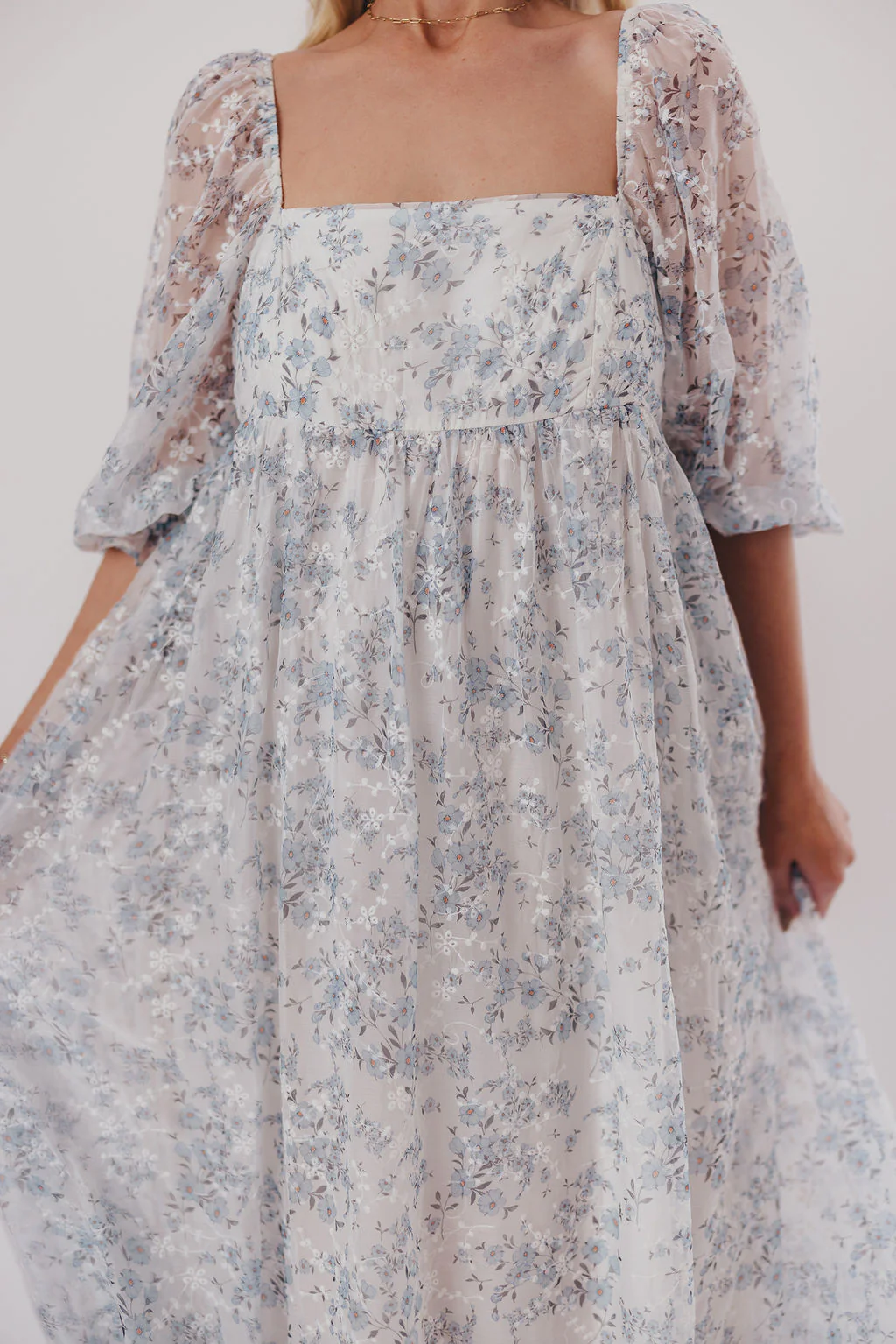 Mona Maxi Dress in Blue/White - Bump Friendly & Inclusive Sizing - Image 39