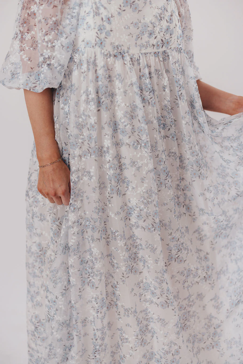 Mona Maxi Dress in Blue/White - Bump Friendly & Inclusive Sizing - Image 40