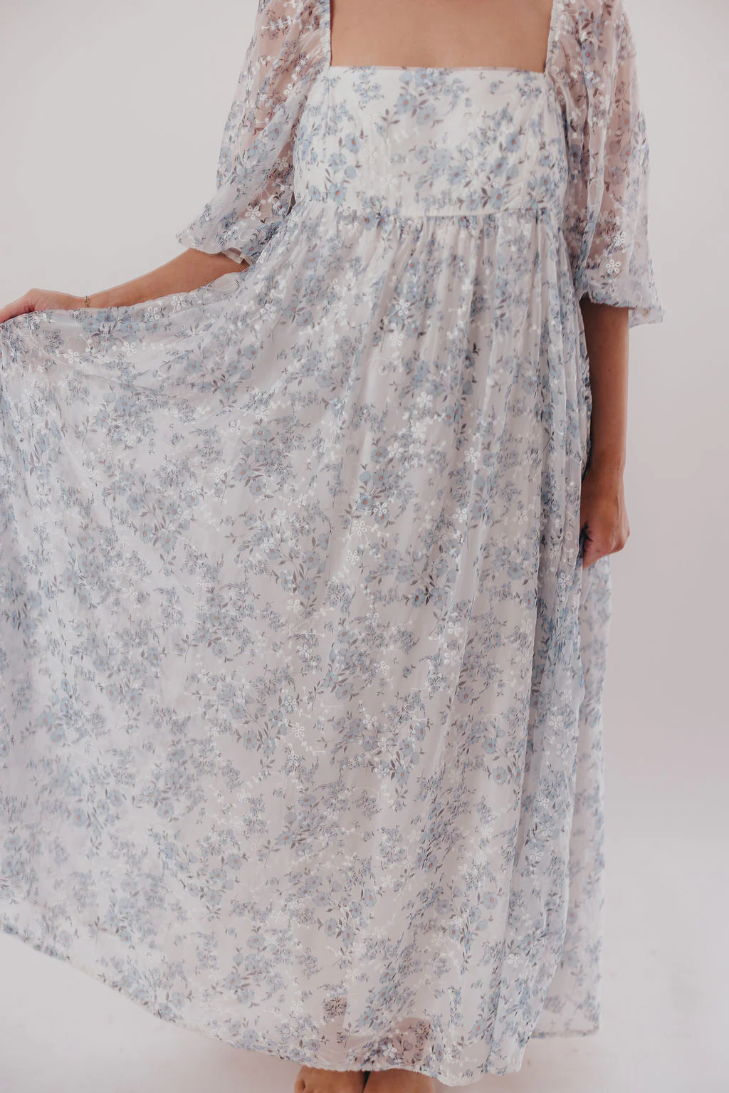 Mona Maxi Dress in Blue/White - Bump Friendly & Inclusive Sizing - Image 41