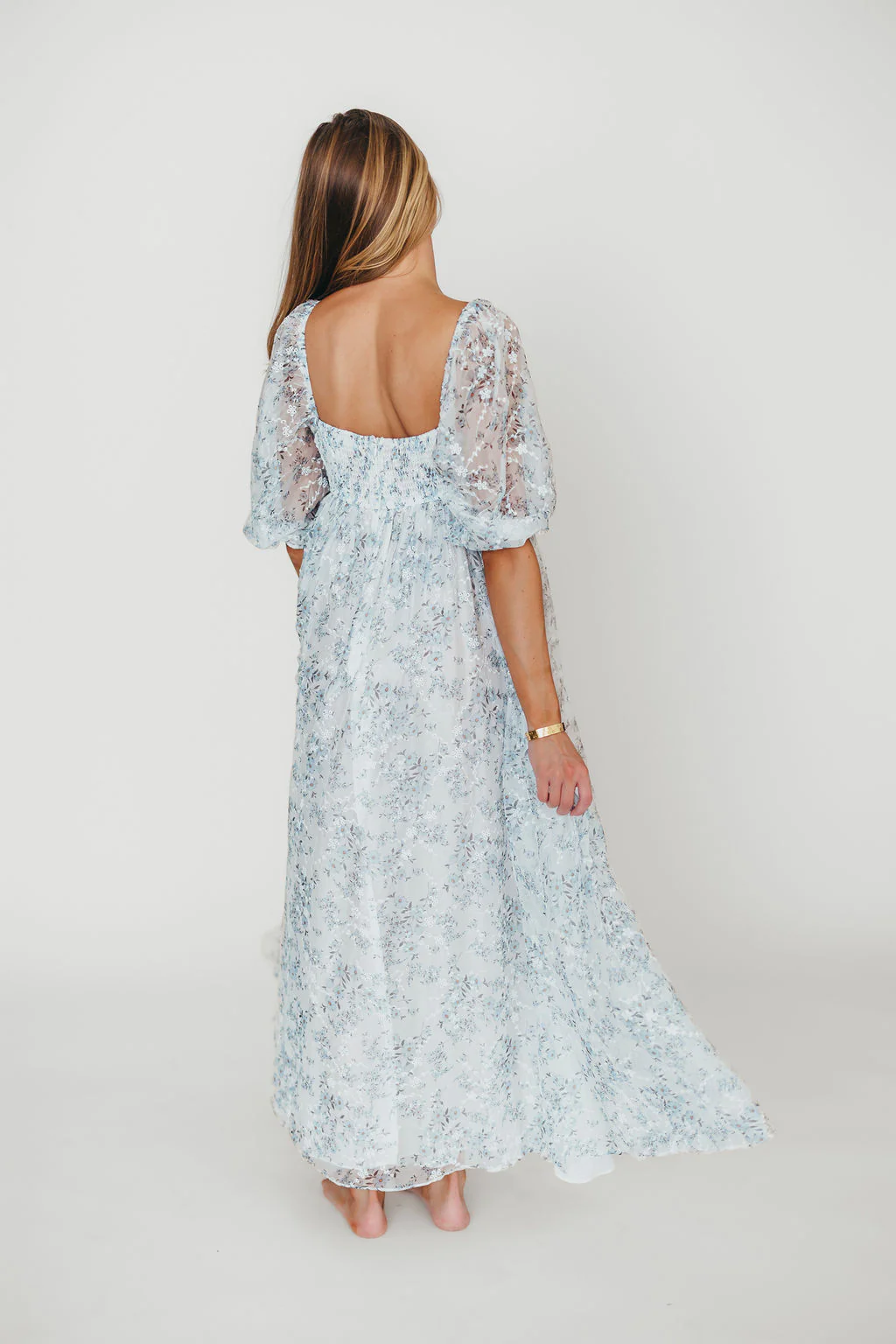 Mona Maxi Dress in Blue/White - Bump Friendly & Inclusive Sizing - Image 49