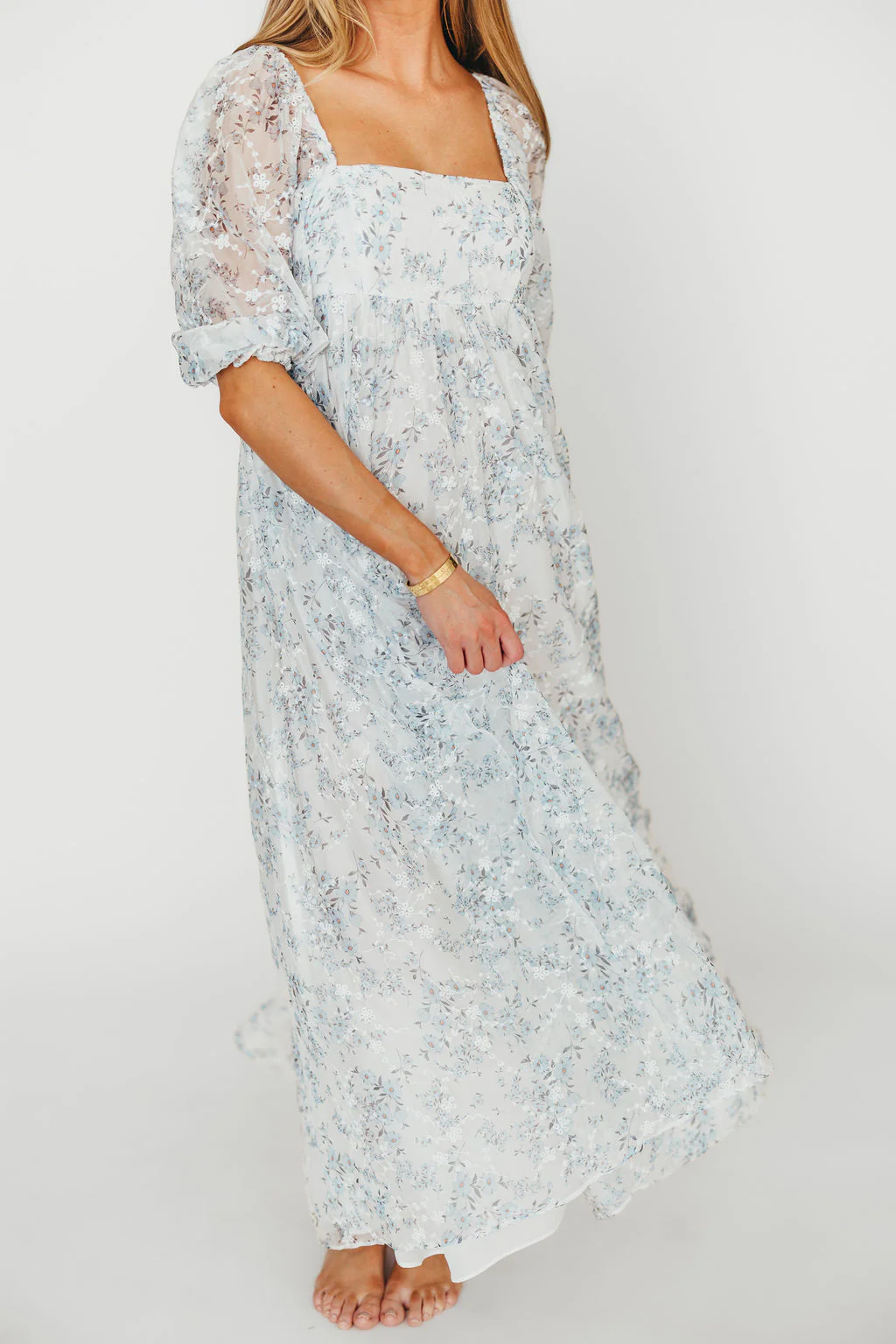 Mona Maxi Dress in Blue/White - Bump Friendly & Inclusive Sizing - Image 51