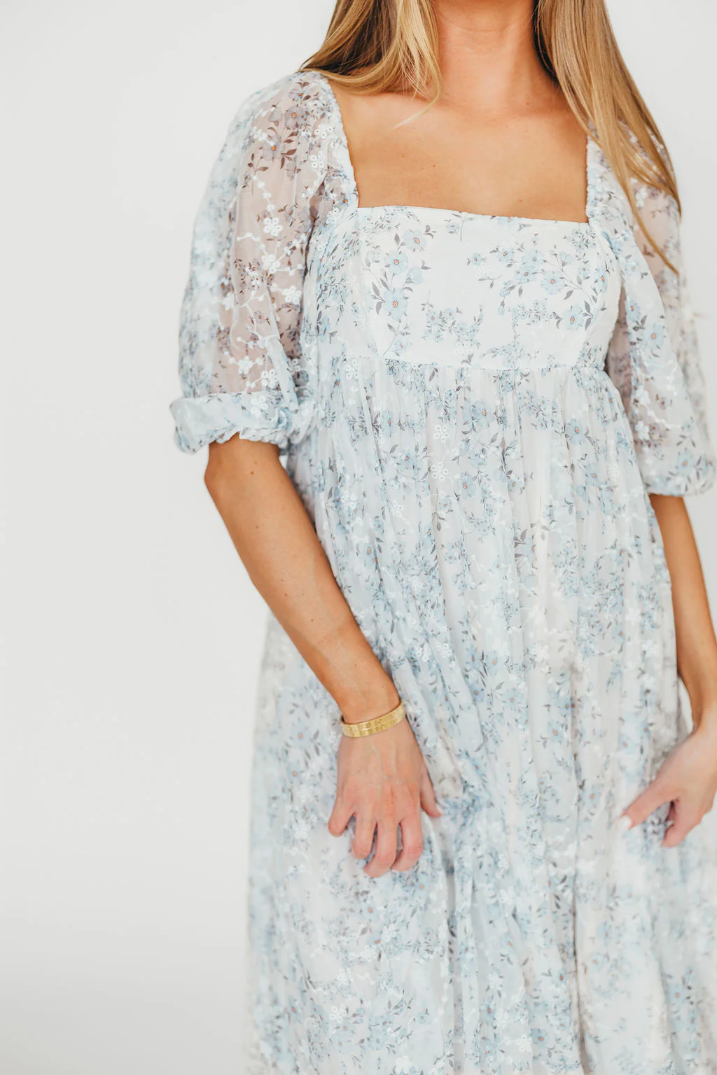 Mona Maxi Dress in Blue/White - Bump Friendly & Inclusive Sizing - Image 52