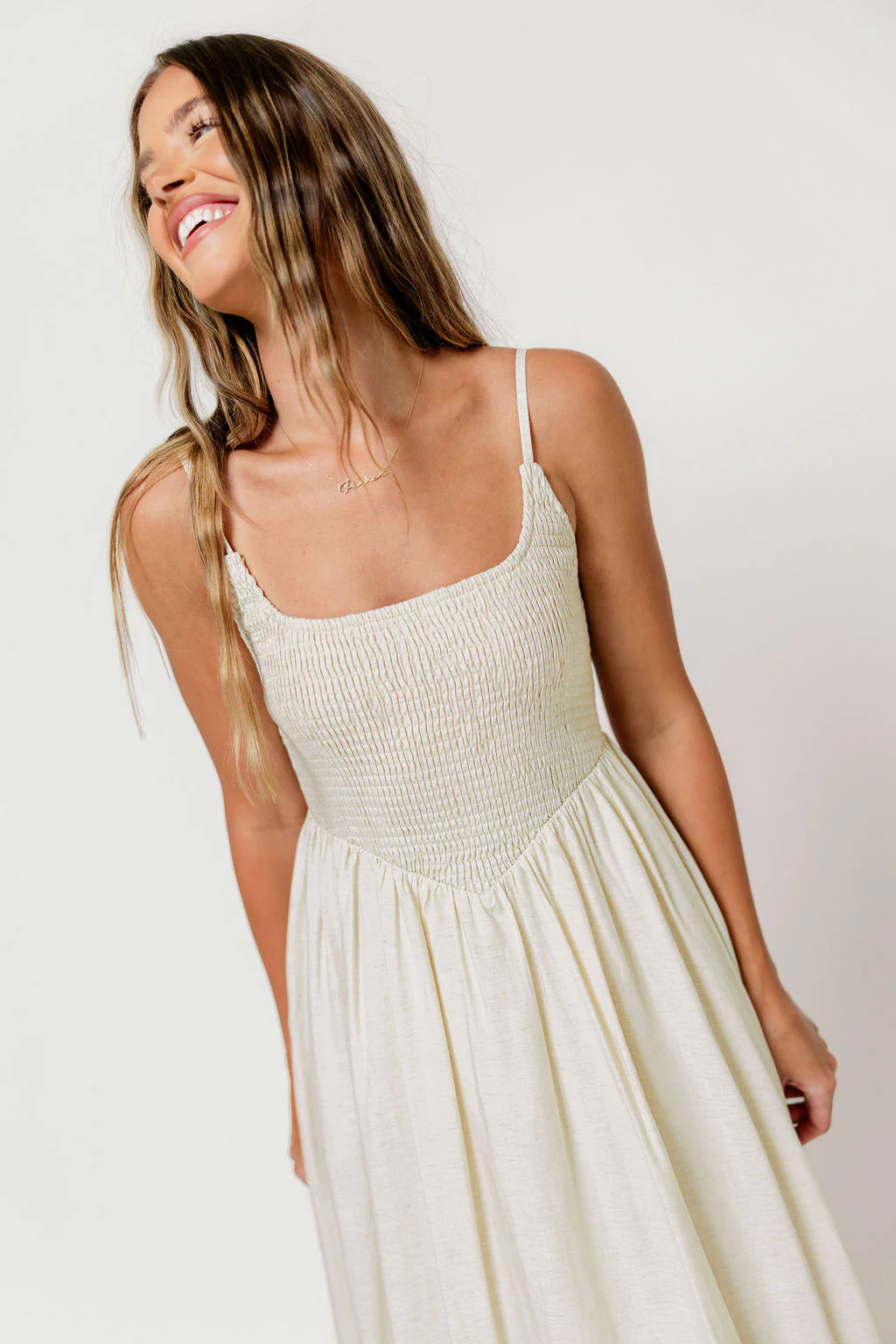 Josefina Smocked Maxi Dress in Light Natural - Bump Friendly *6/9 PRE-ORDER* - Image 12
