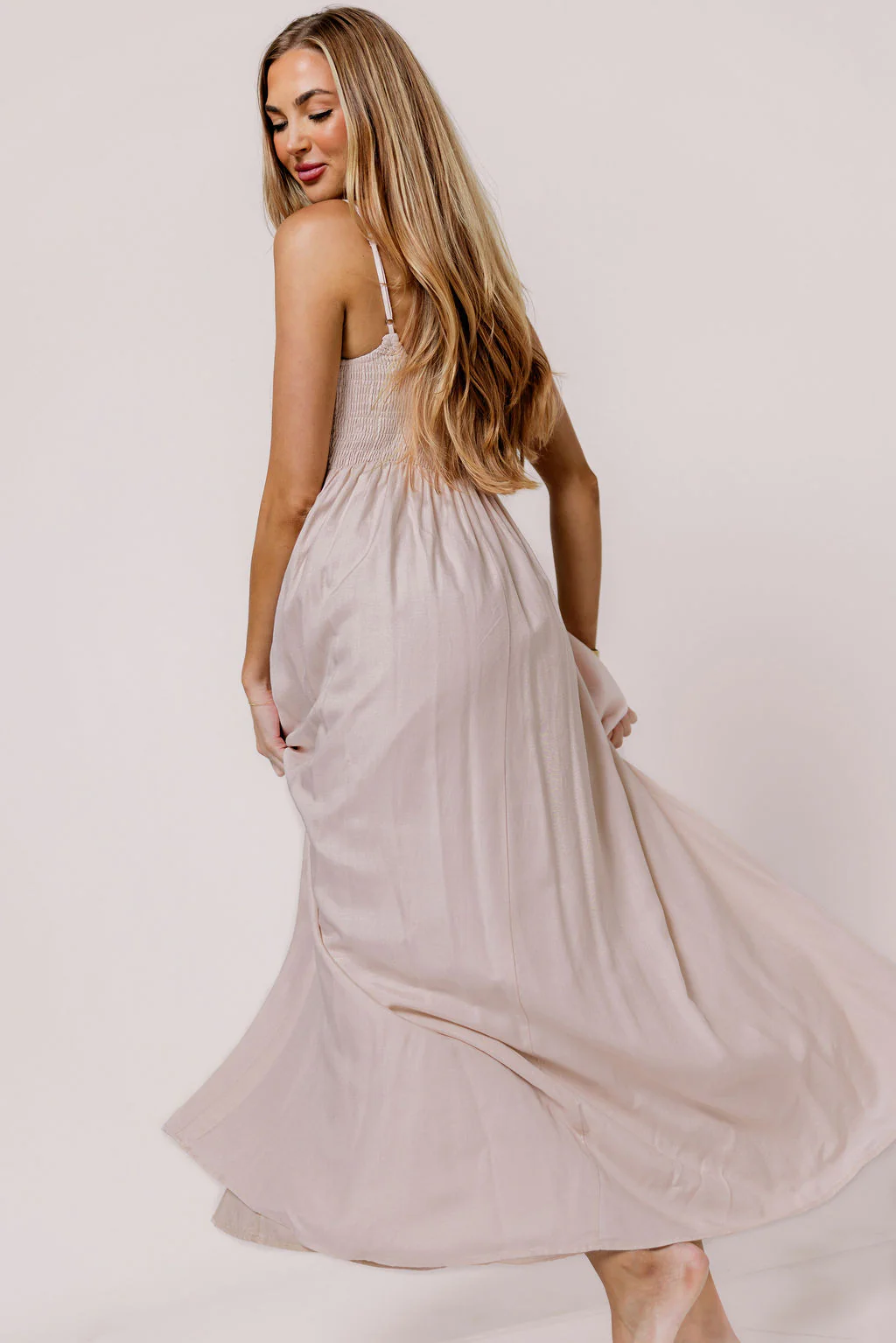 Josefina Smocked Maxi Dress in Pink - Bump Friendly *6/9 PRE-ORDER* - Image 10