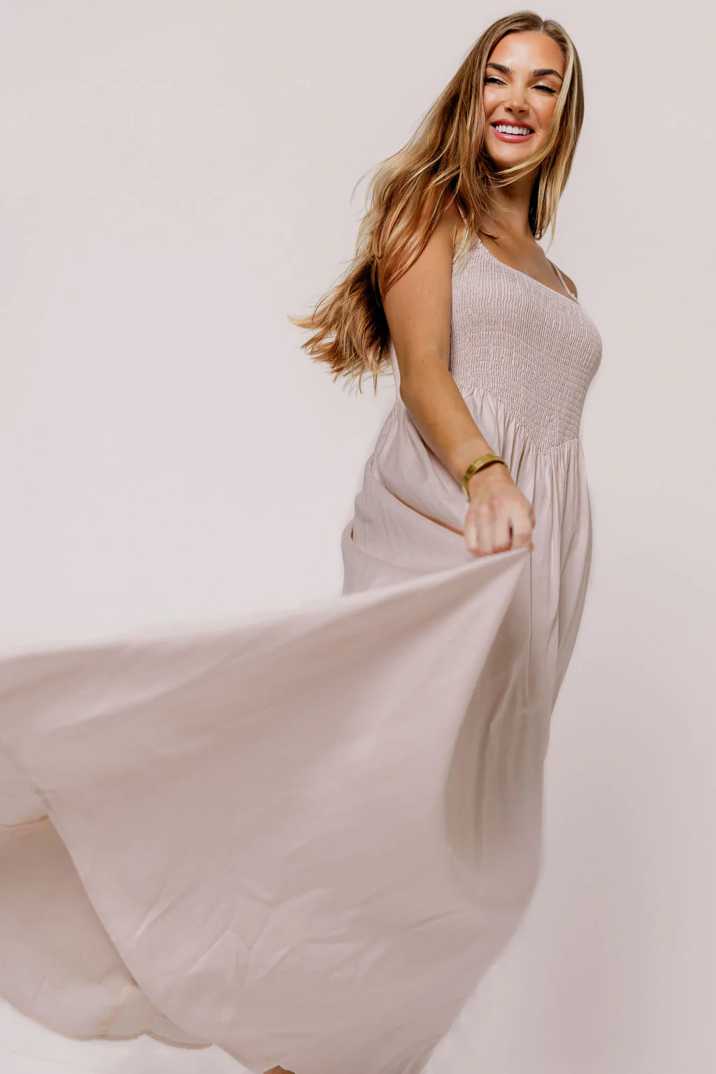 Josefina Smocked Maxi Dress in Pink - Bump Friendly *6/9 PRE-ORDER* - Image 7
