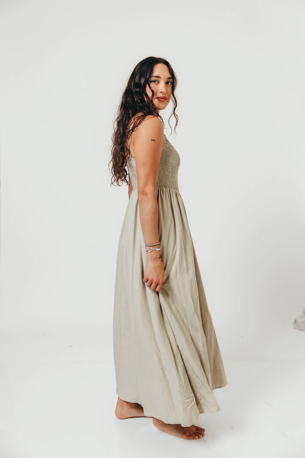 Josefina Smocked Maxi Dress in Sage - Bump Friendly *6/9 PRE-ORDER* - Image 5