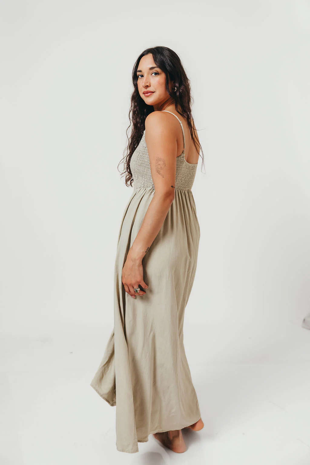 Josefina Smocked Maxi Dress in Sage - Bump Friendly *6/9 PRE-ORDER* - Image 6