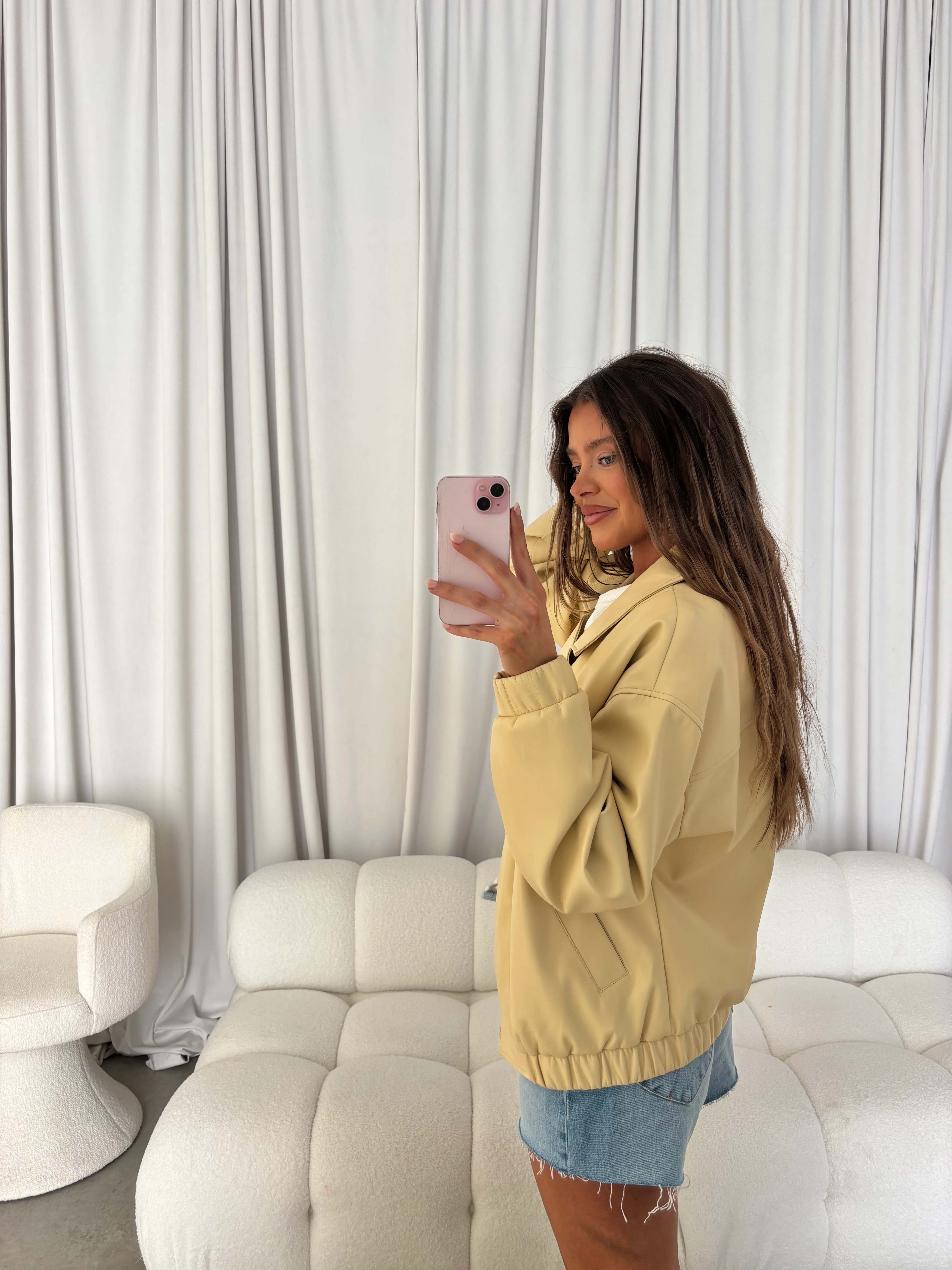 Josephine Oversized Moto Jacket in Boulder - Image 3
