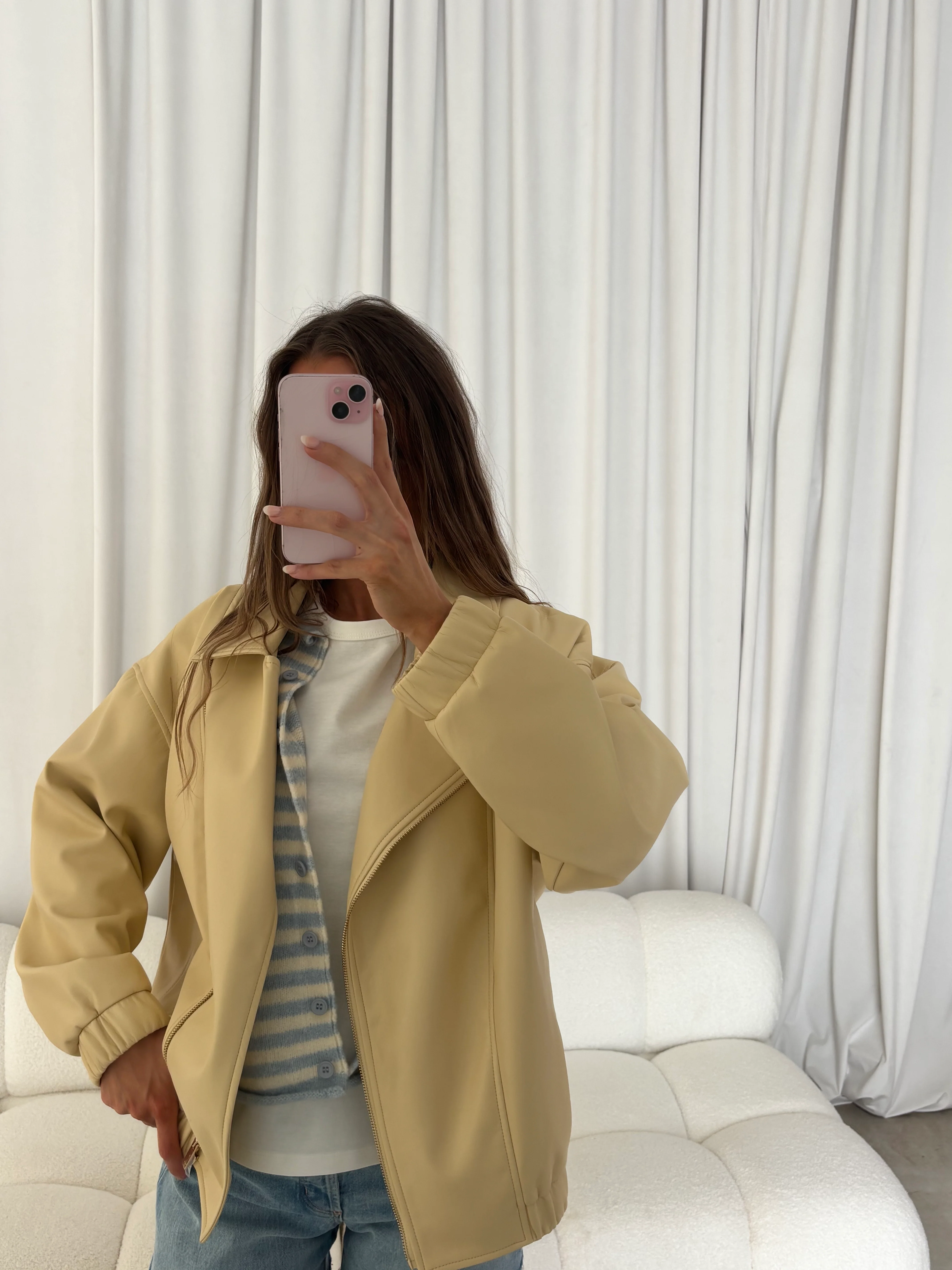 Josephine Oversized Moto Jacket in Boulder - Image 4