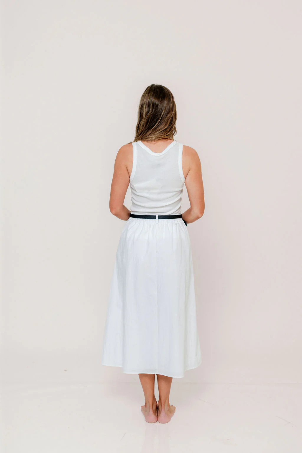 Julianne 100% Organic Cotton Tank in White - Image 14