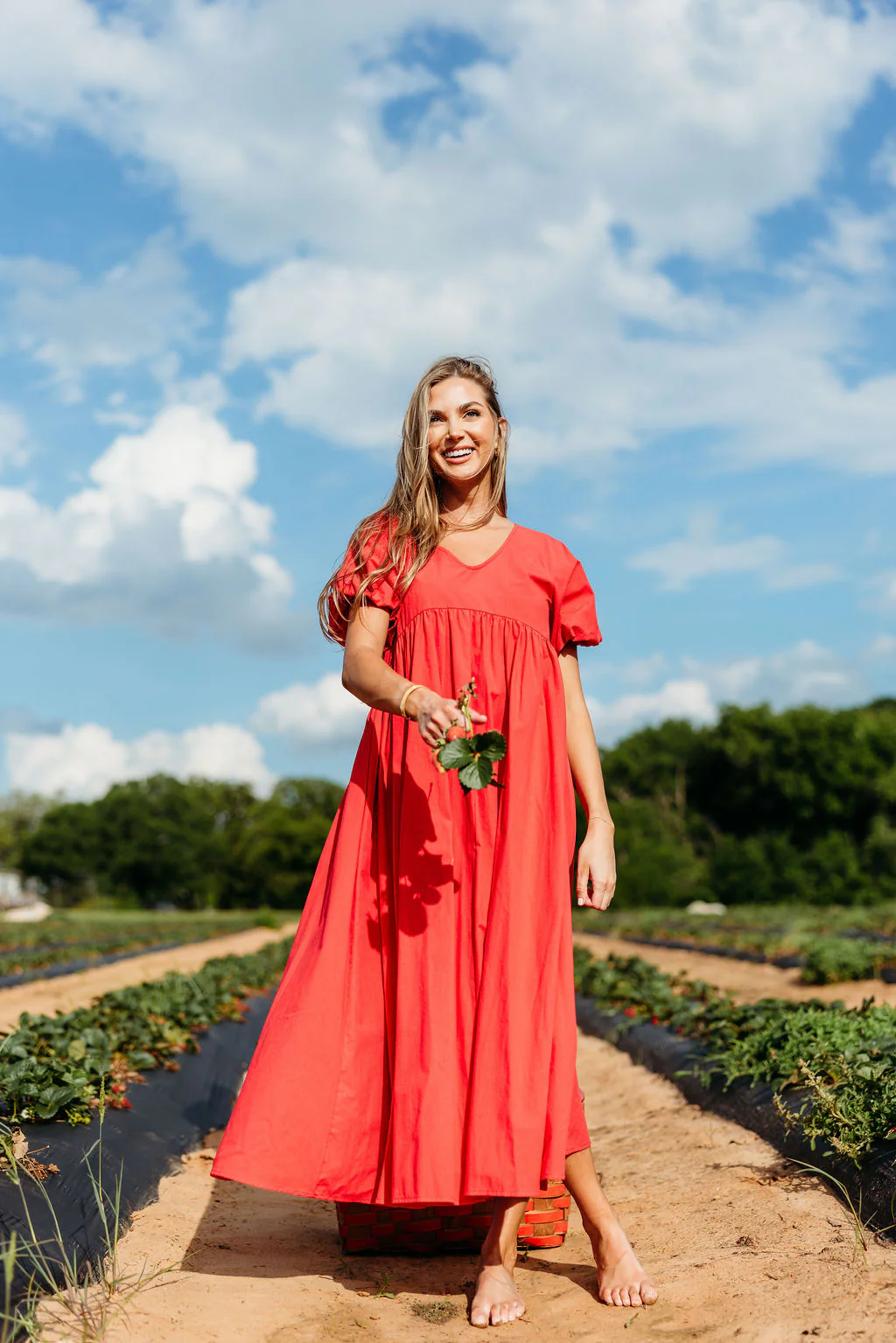 Louve Maxi Dress in Red - Bump Friendly - Image 8
