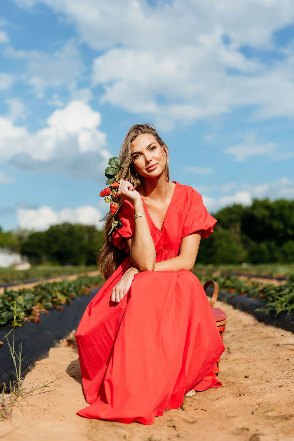 Louve Maxi Dress in Red - Bump Friendly - Image 9