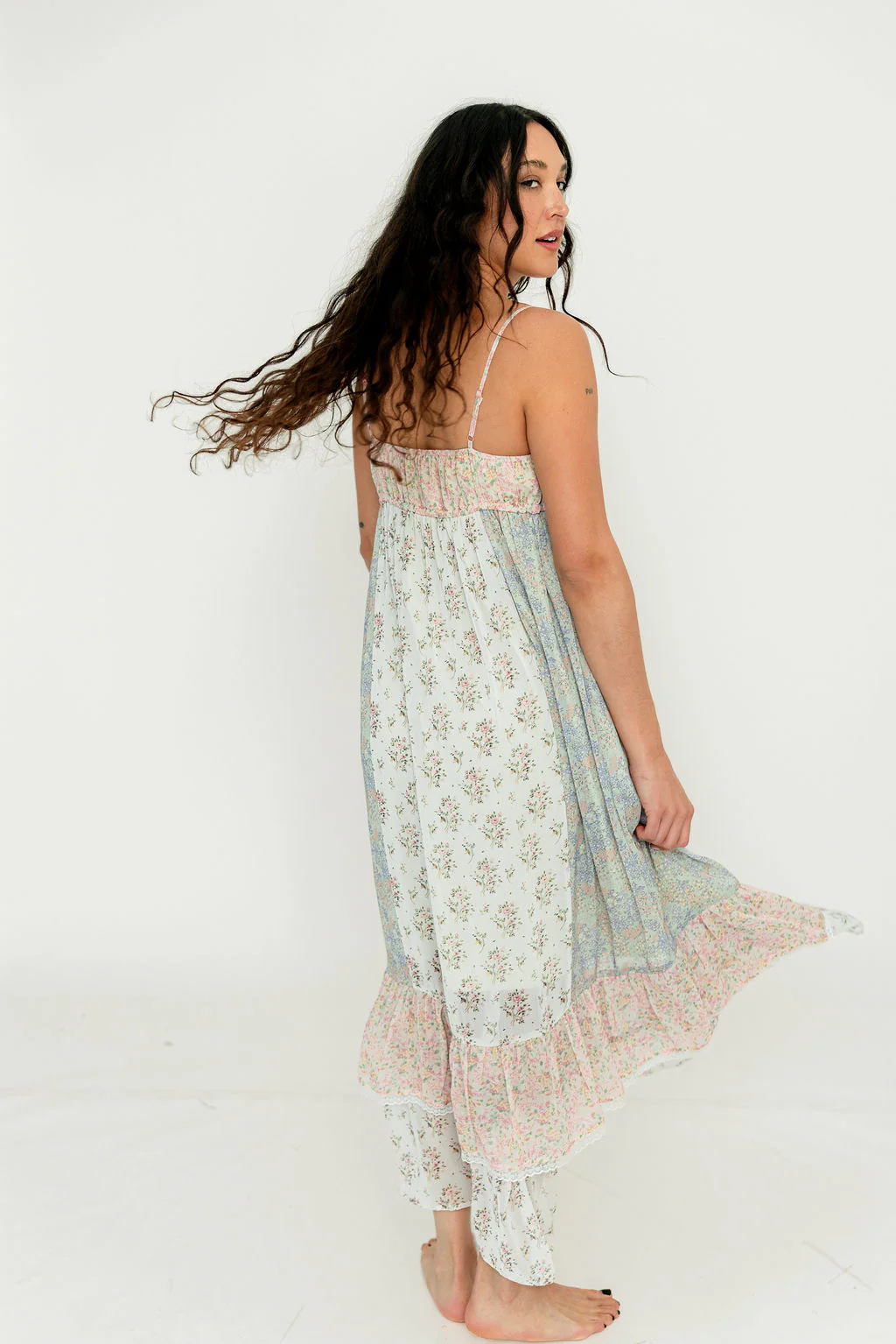 Maria Maxi Dress in Off White Combo - Image 8