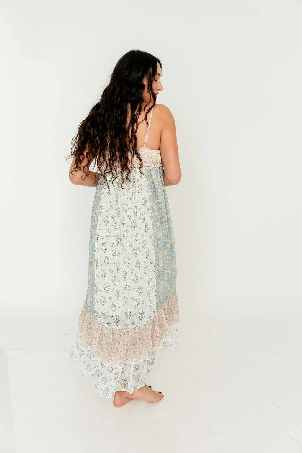 Maria Maxi Dress in Off White Combo - Image 9