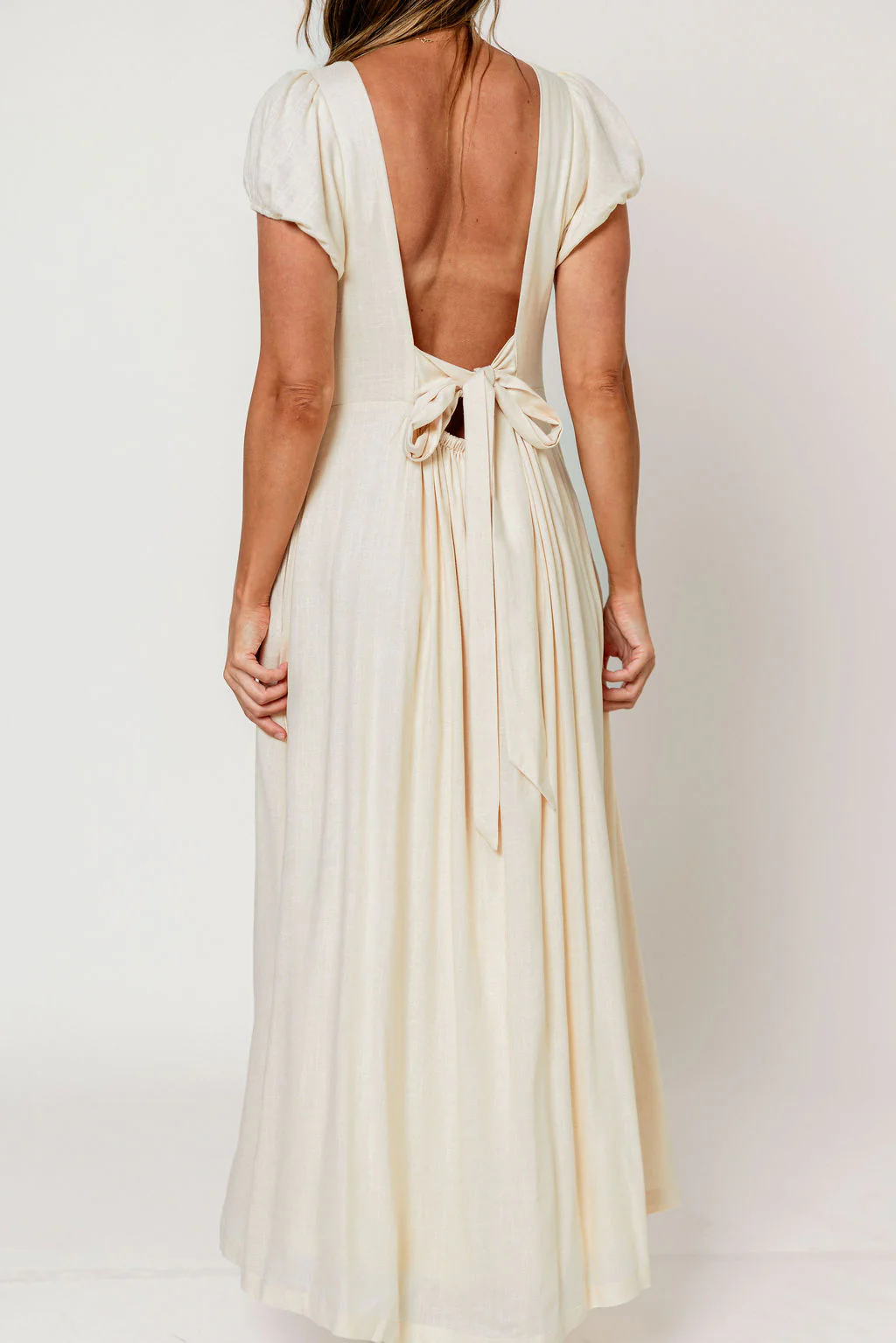 Kameron Midi Dress in Natural - Image 4