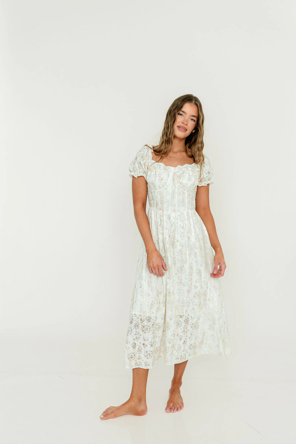 Kami Midi Dress in English Garden - Image 3